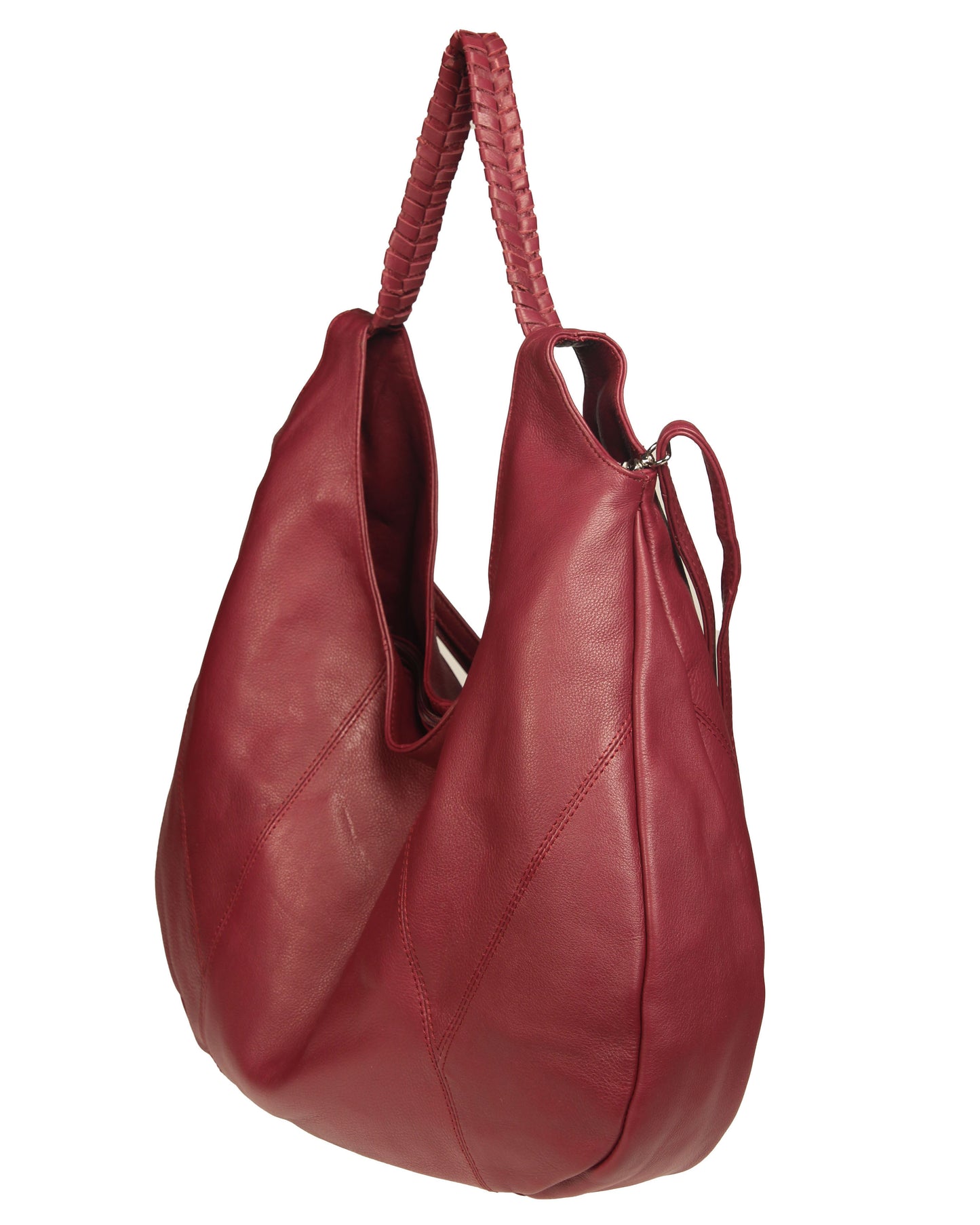 Soft Italian Vintage Convertible Hobo with Whipstitch Handle