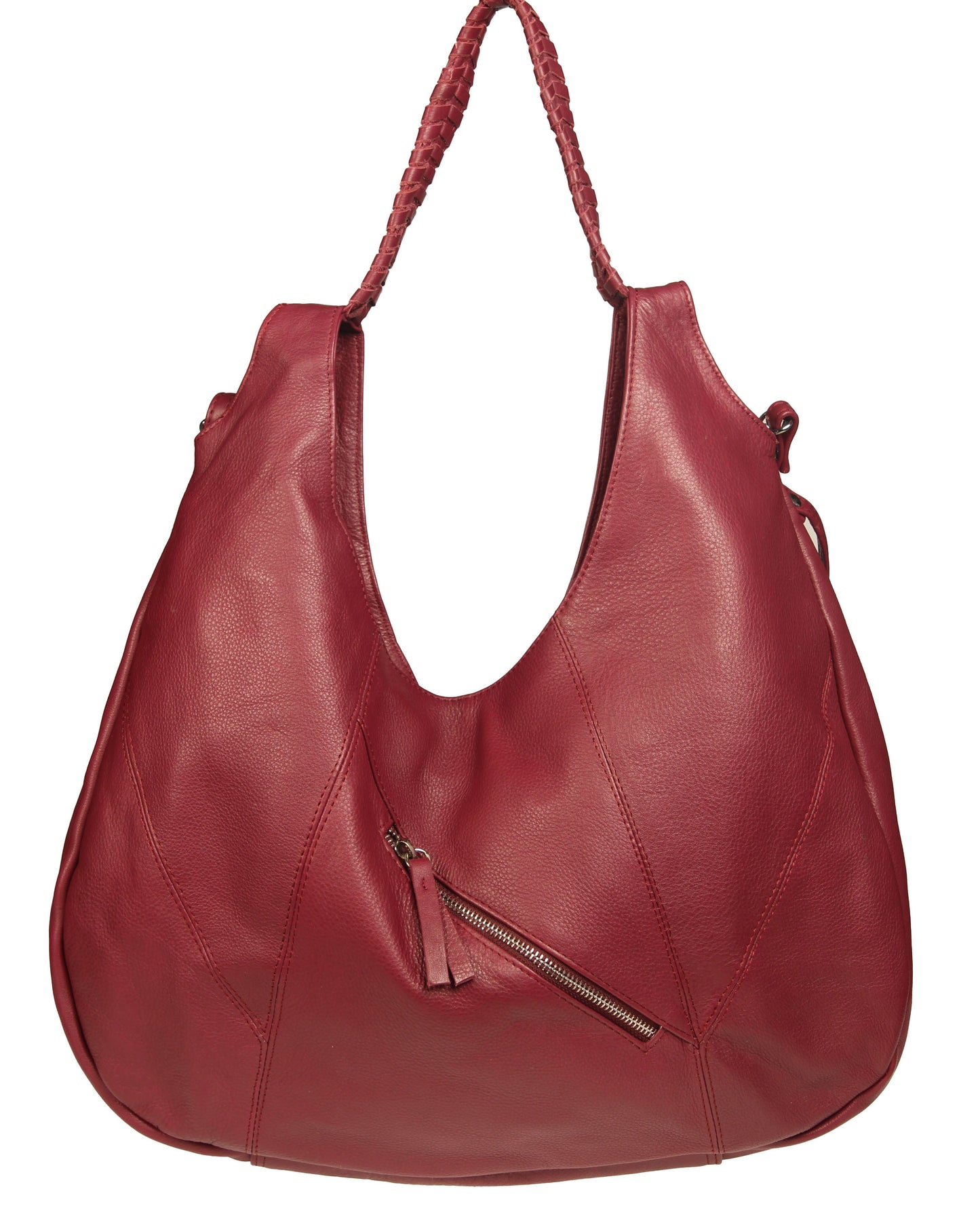 Soft Italian Vintage Convertible Hobo with Whipstitch Handle