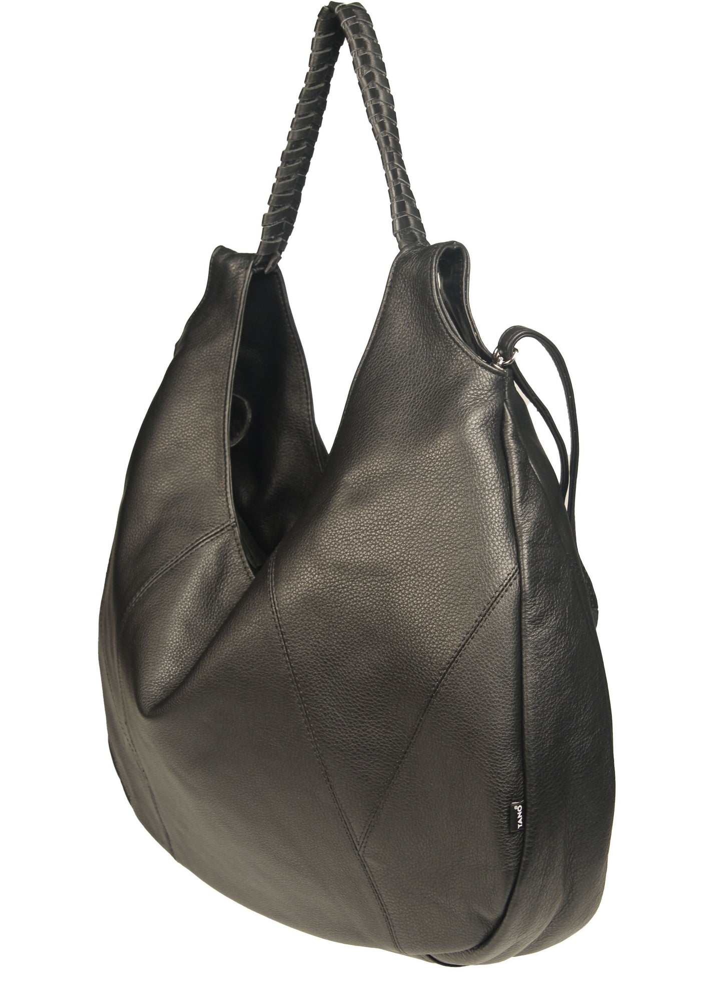 Soft Italian Vintage Convertible Hobo with Whipstitch Handle