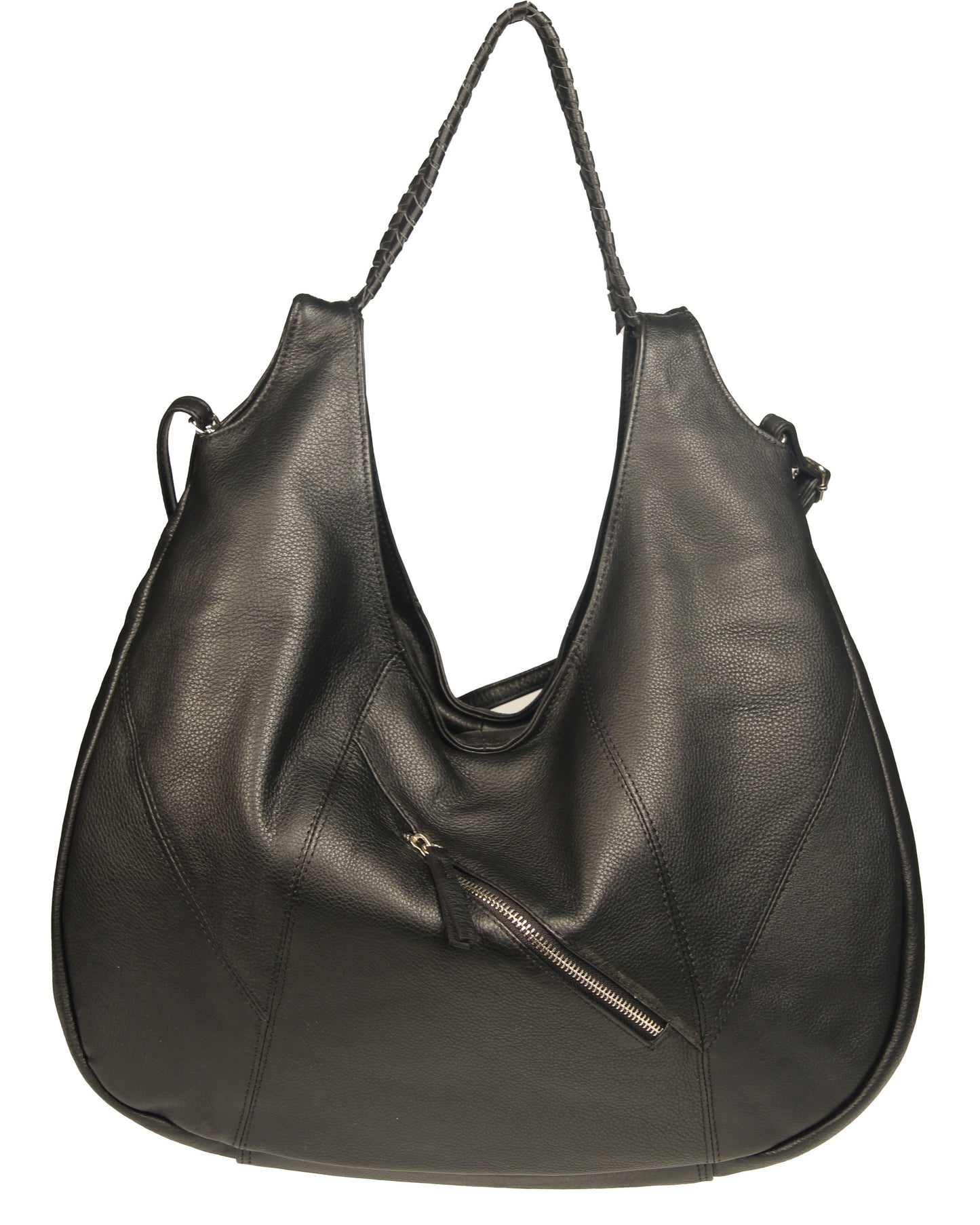 Soft Italian Vintage Convertible Hobo with Whipstitch Handle