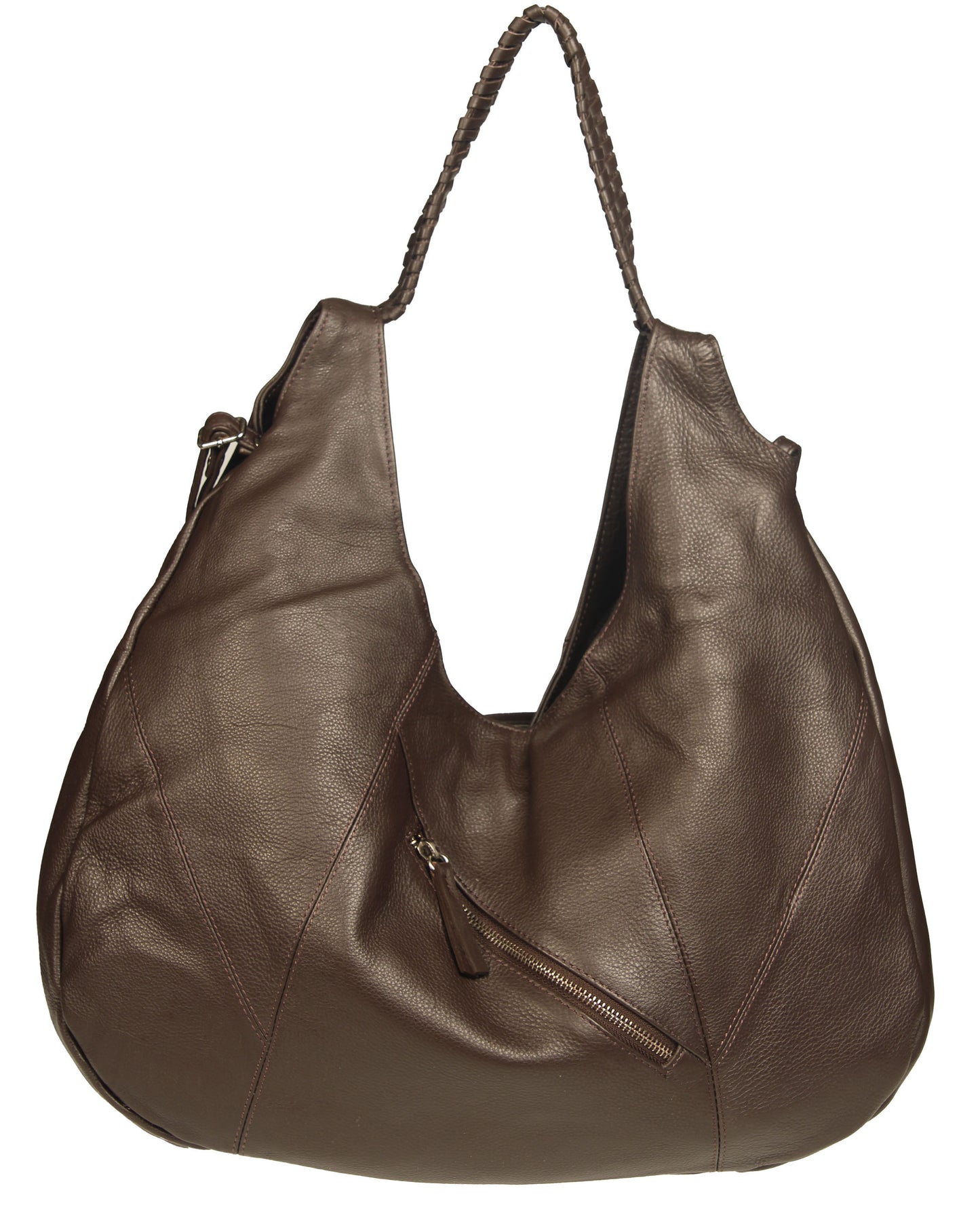 Soft Italian Vintage Convertible Hobo with Whipstitch Handle
