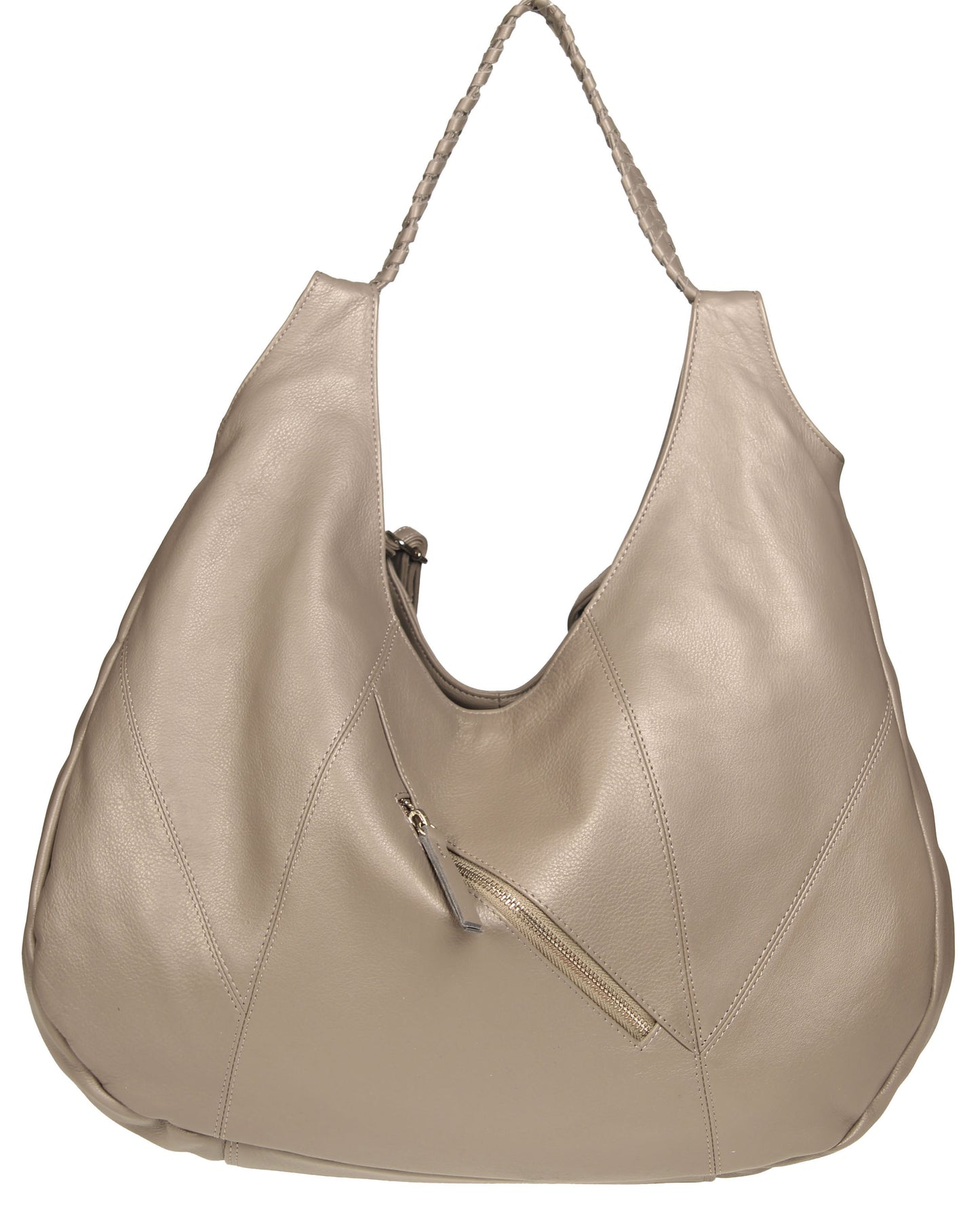 Soft Italian Vintage Convertible Hobo with Whipstitch Handle