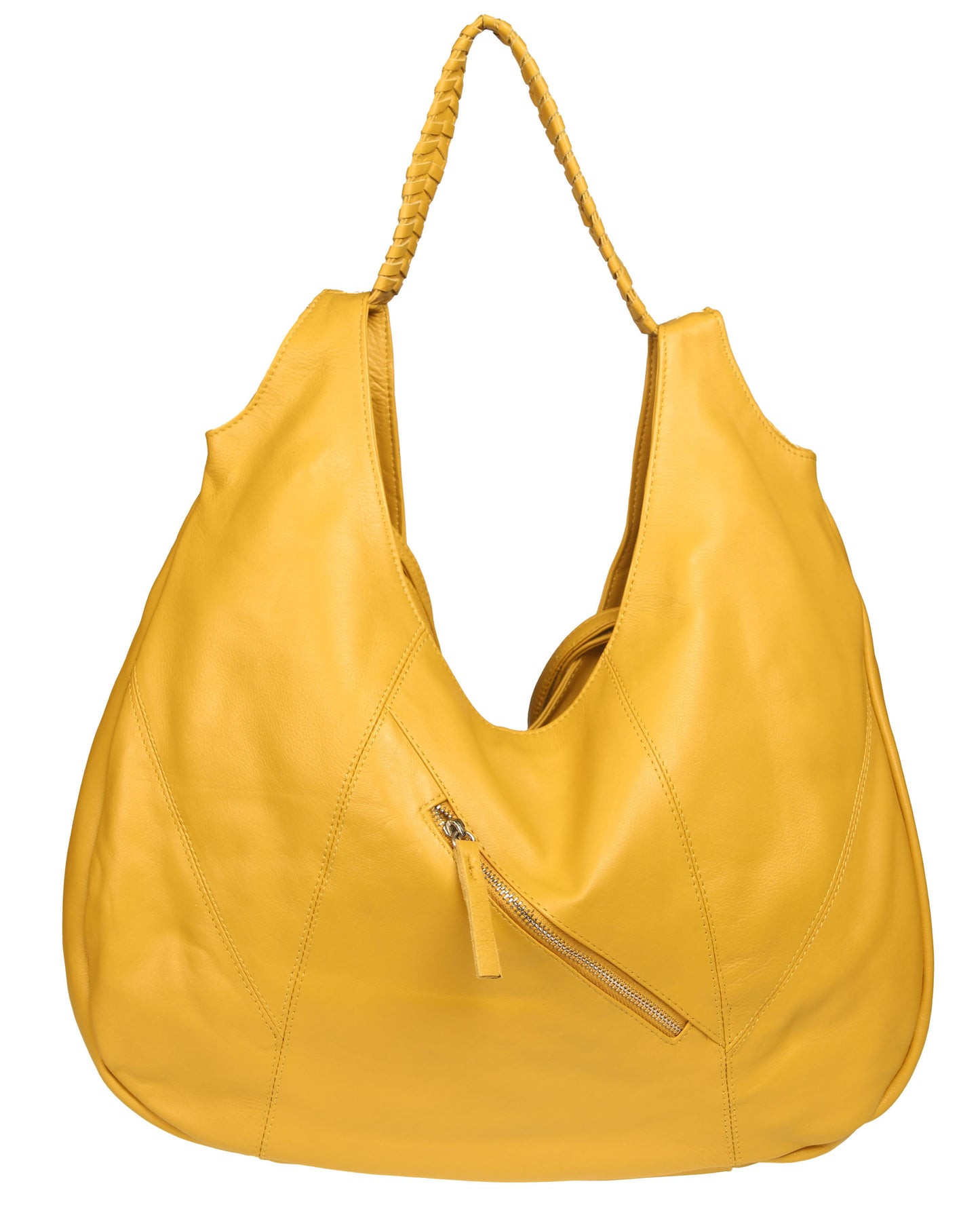 Soft Italian Vintage Convertible Hobo with Whipstitch Handle