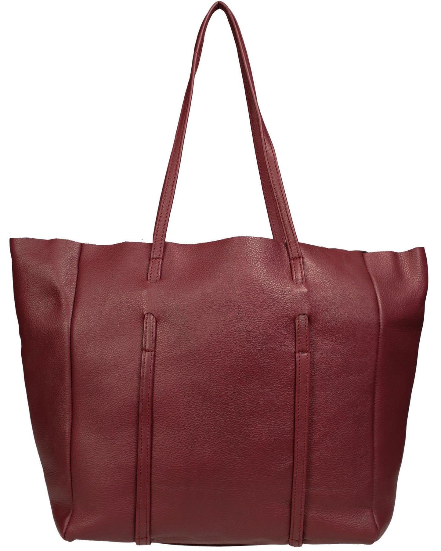 Soft Italian Reversible Metallic Lined Tote