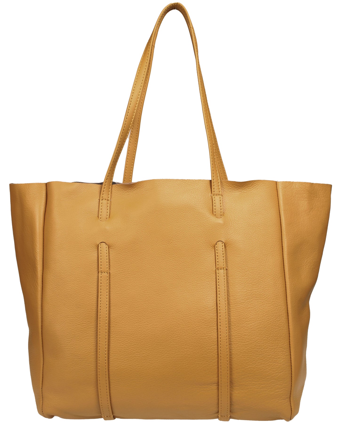Soft Italian Reversible Metallic Lined Tote