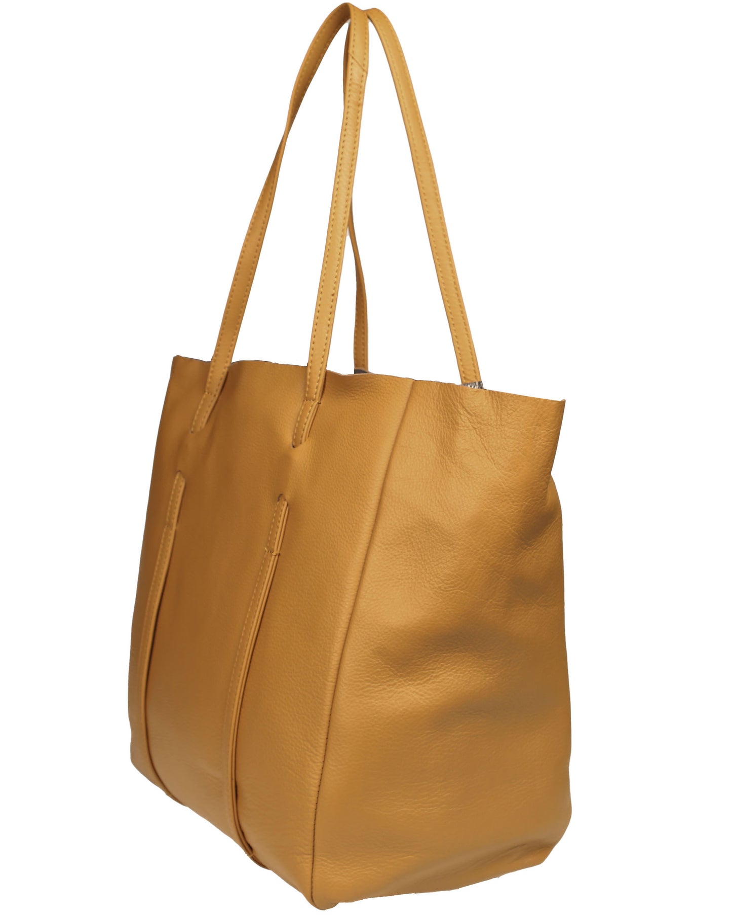 Soft Italian Reversible Metallic Lined Tote