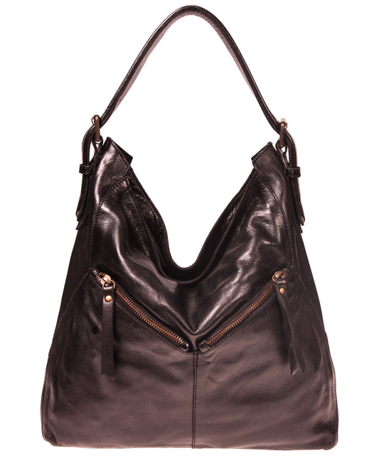 Tano Angular Bucket with Diagonal Zip Pockets