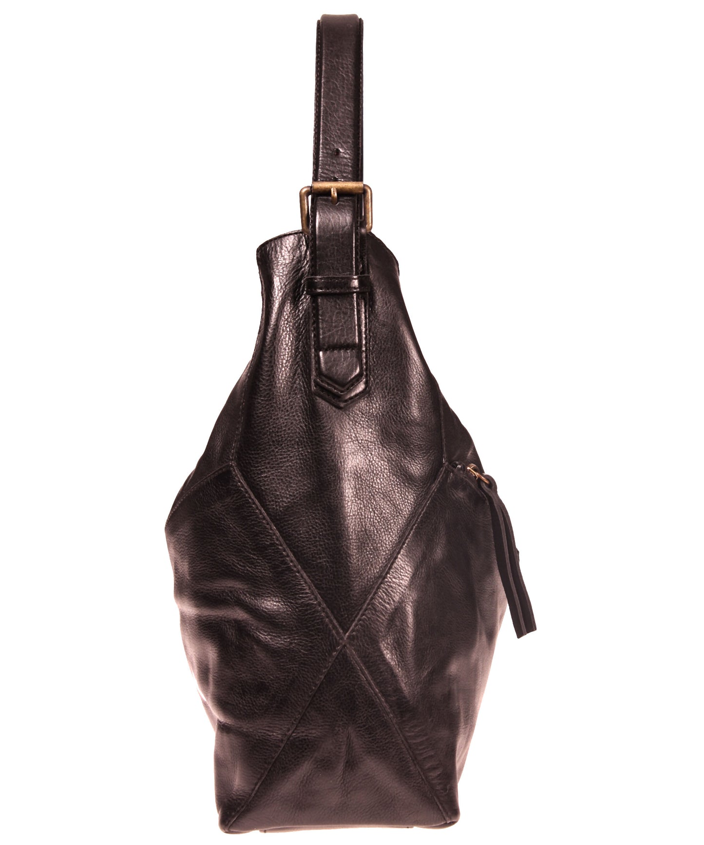 Tano Angular Bucket with Diagonal Zip Pockets