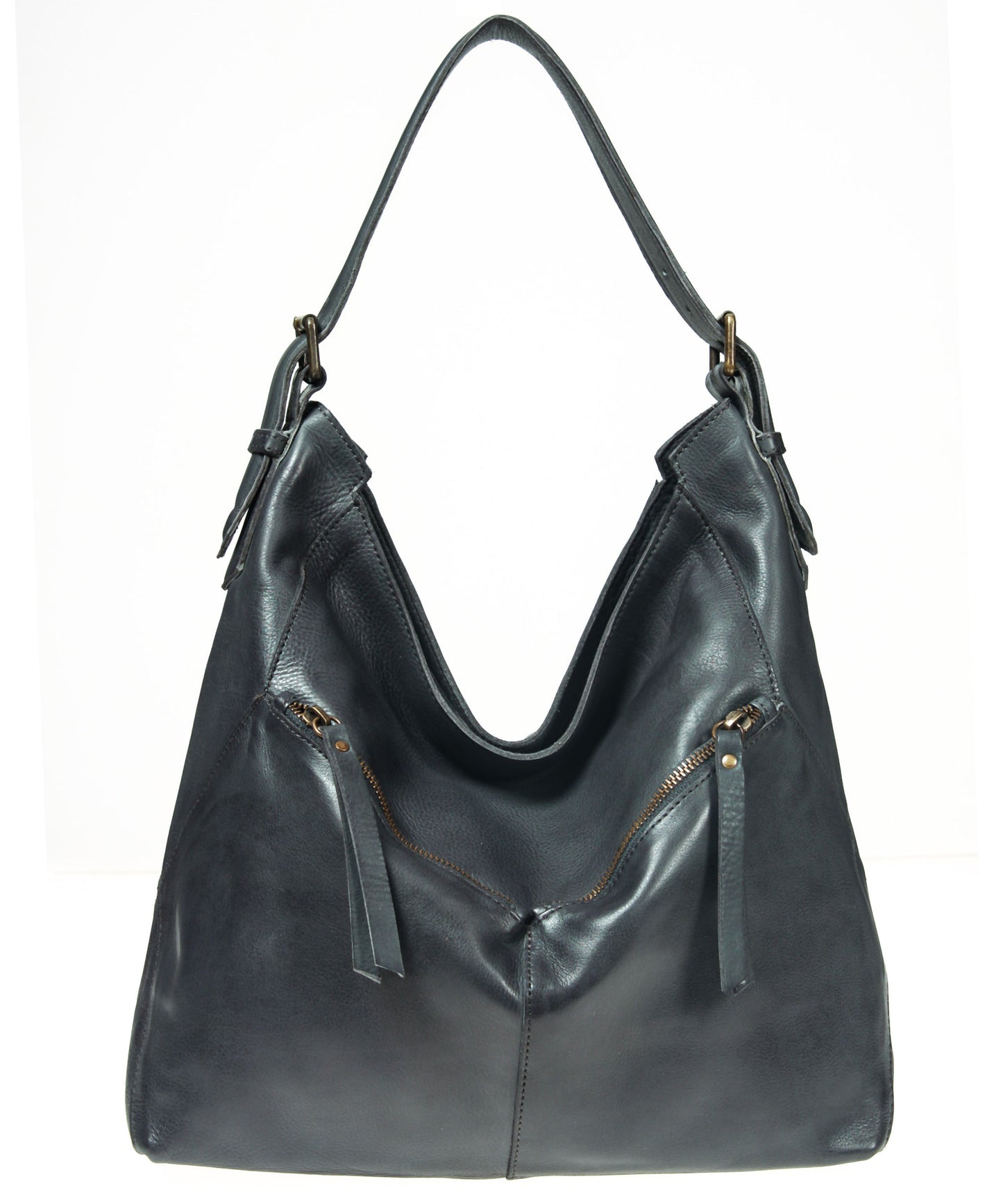 Tano Angular Bucket with Diagonal Zip Pockets