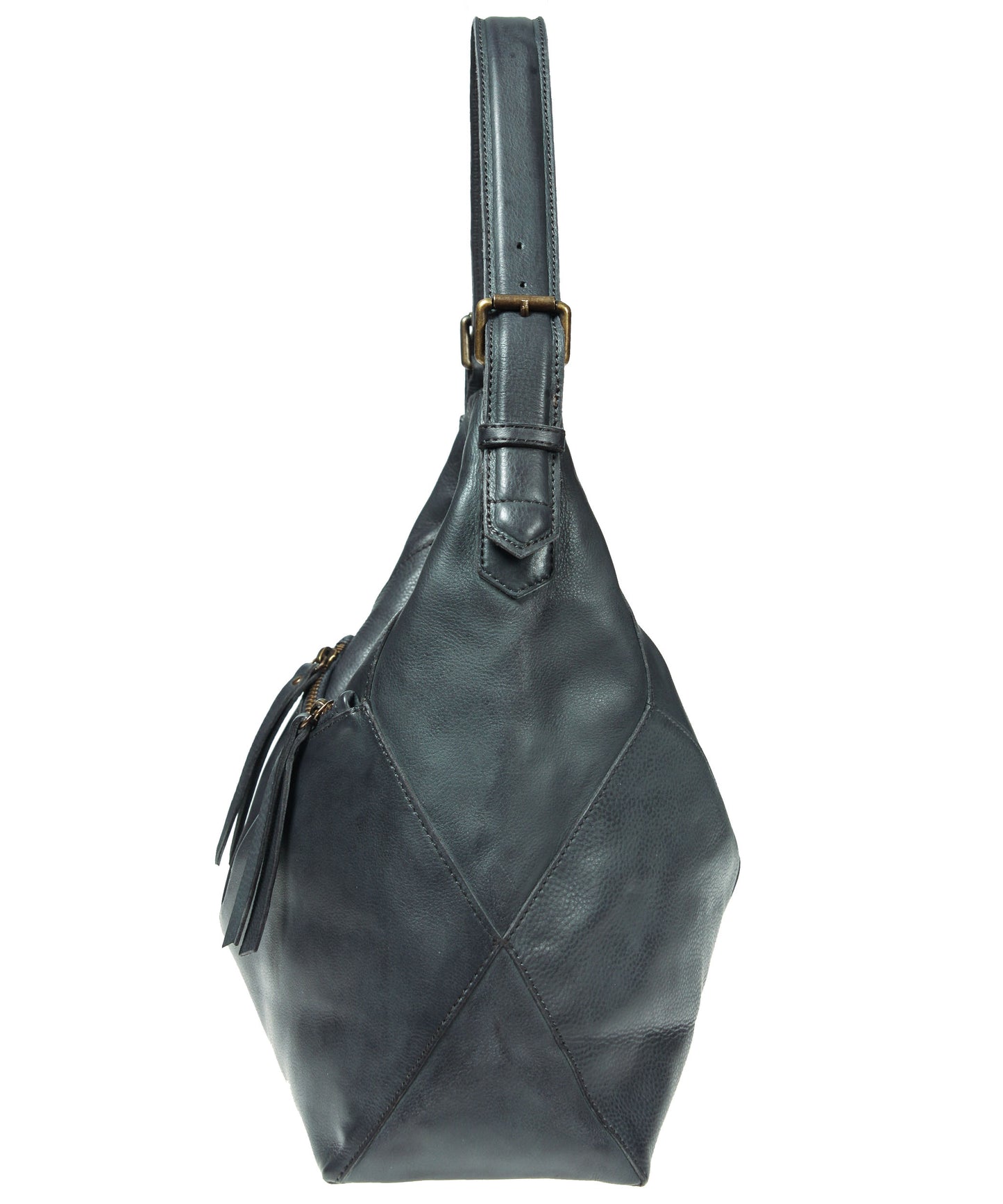Tano Angular Bucket with Diagonal Zip Pockets