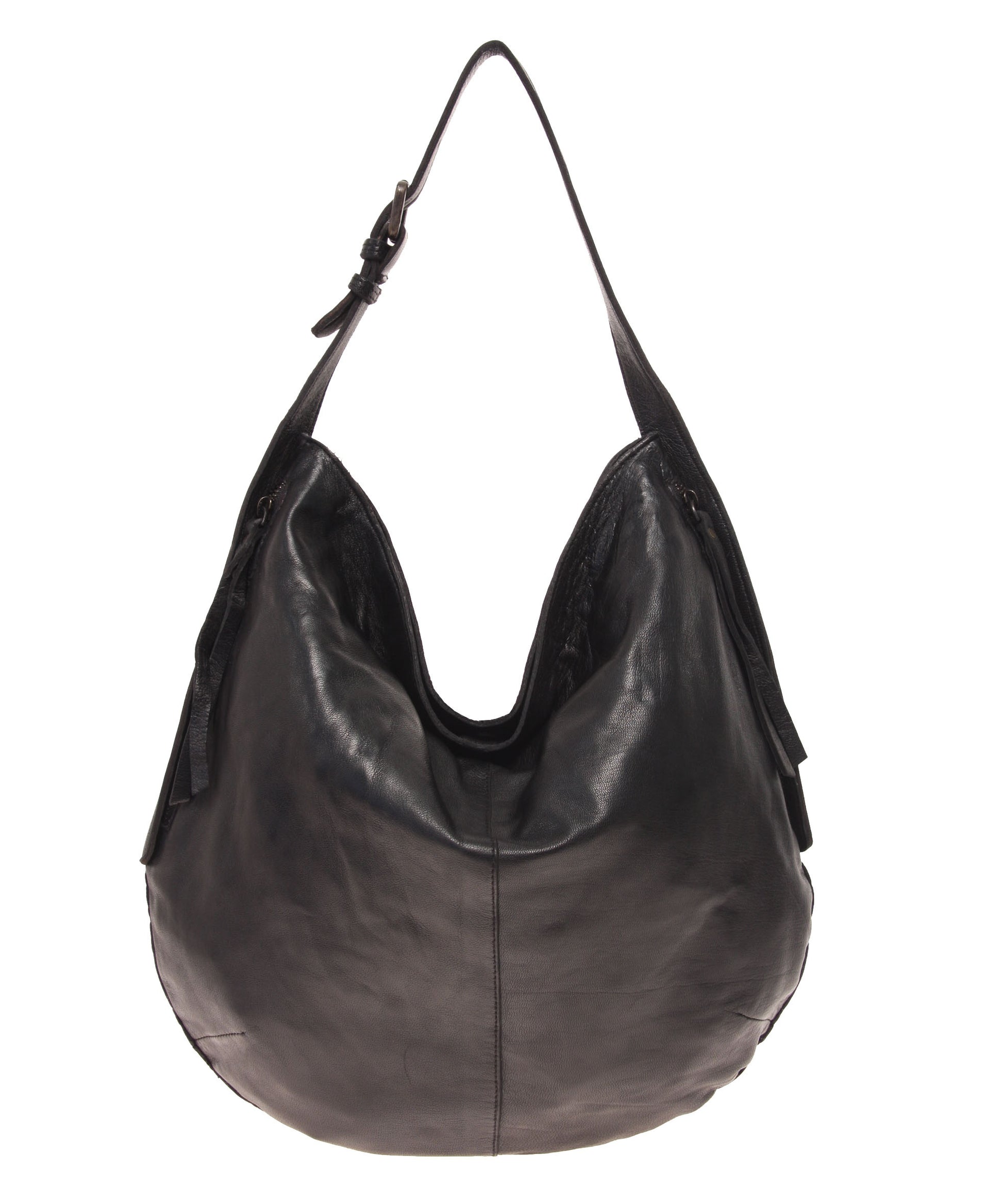 Tano Rounded Hobo with Two Side Zip Pockets (9274118283)