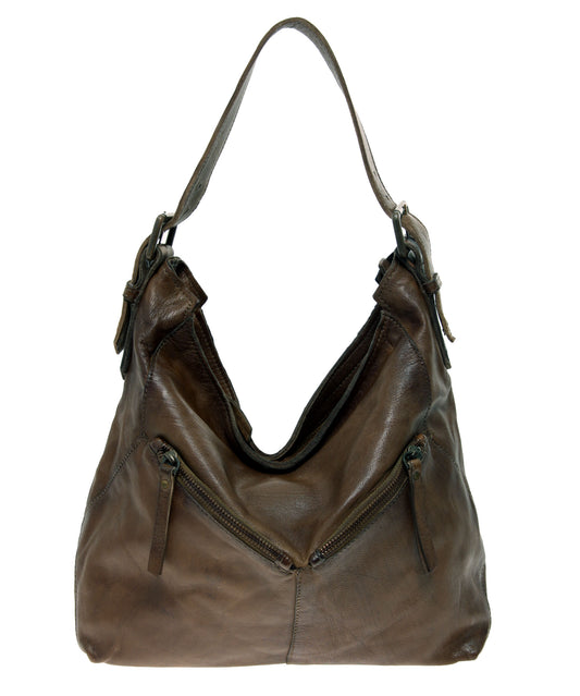 Tano Angular Bucket with Diagonal Zip Pockets