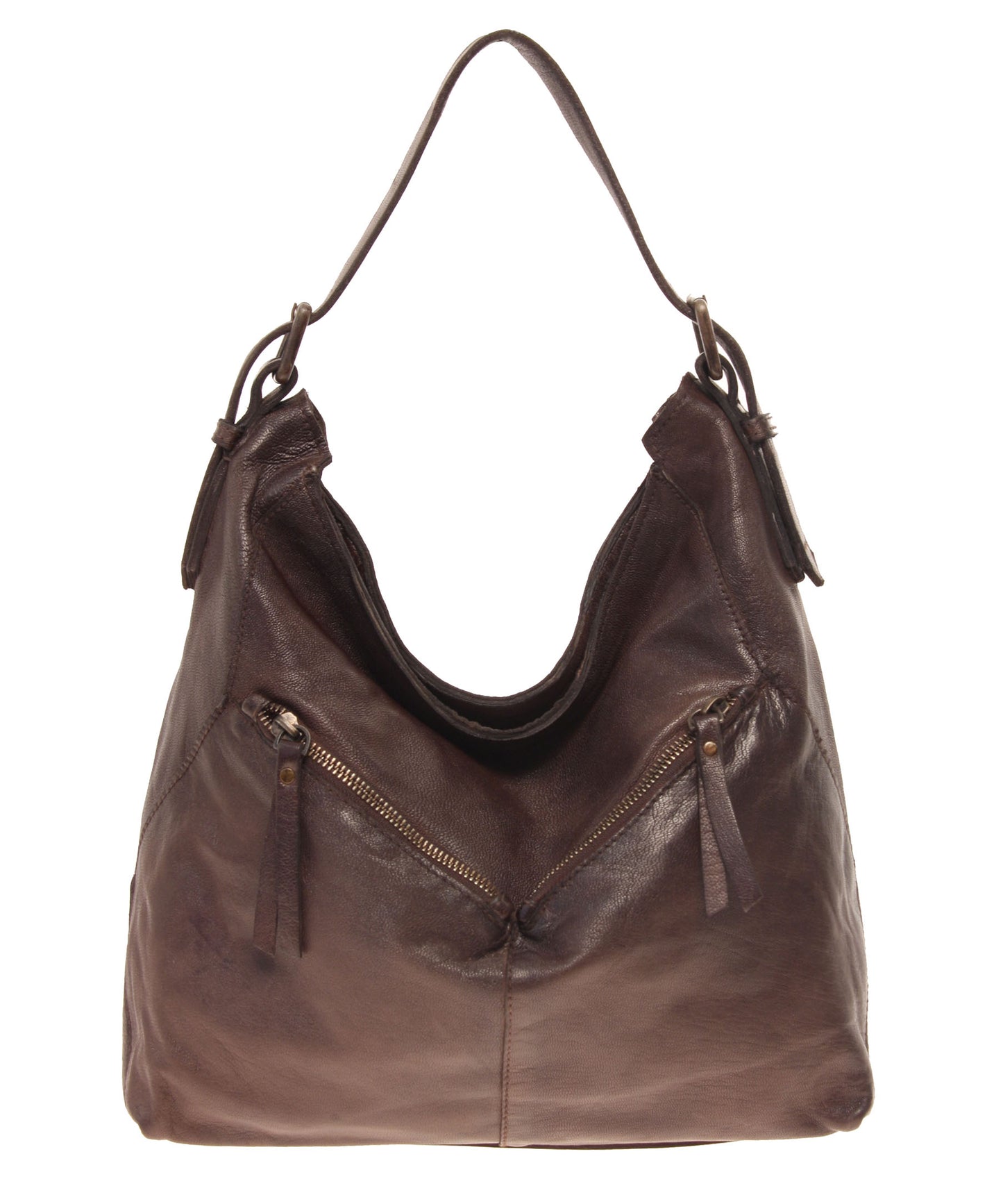 Tano Angular Bucket with Diagonal Zip Pockets