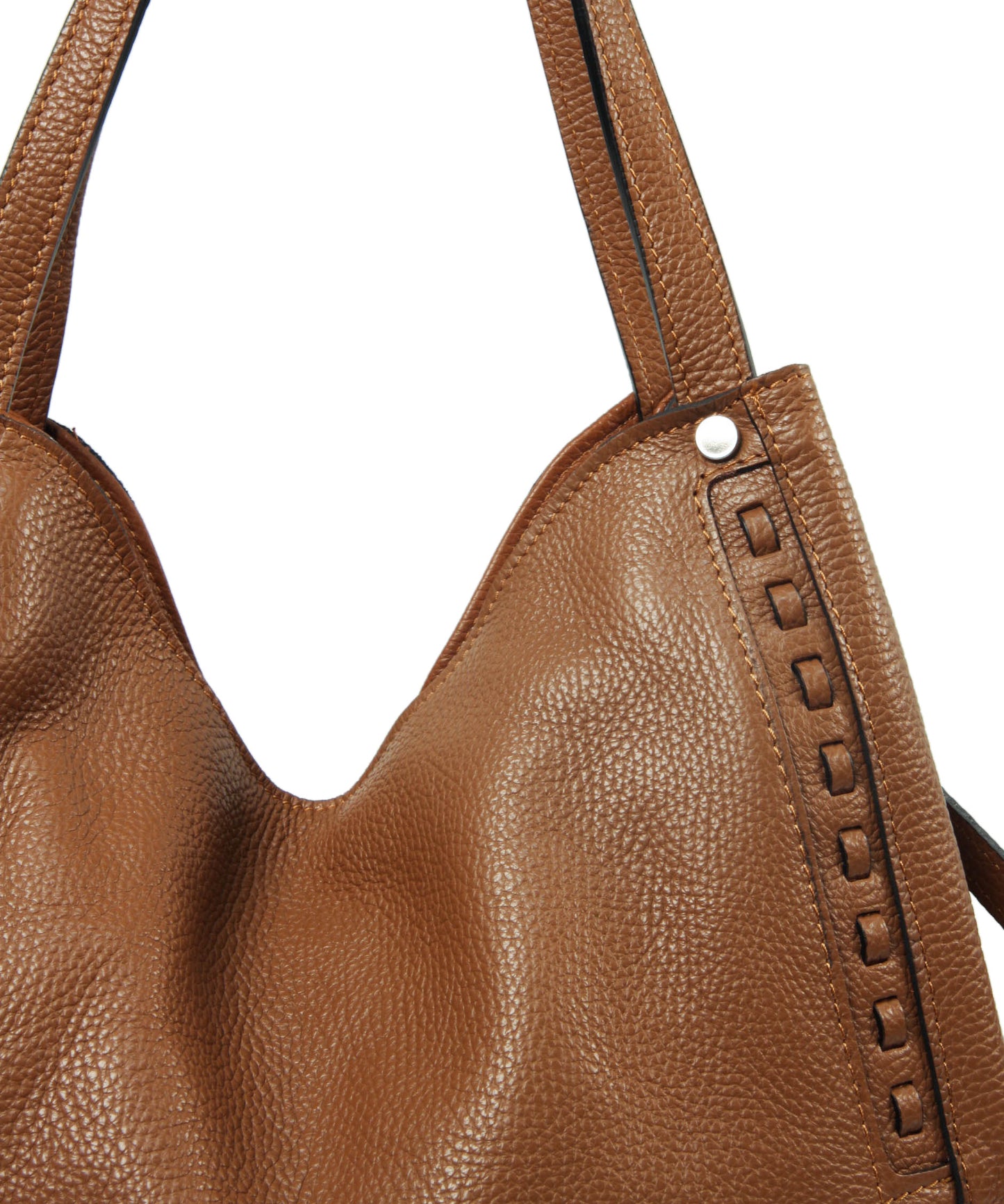 Italian Whipstitch Double Handle Hobo