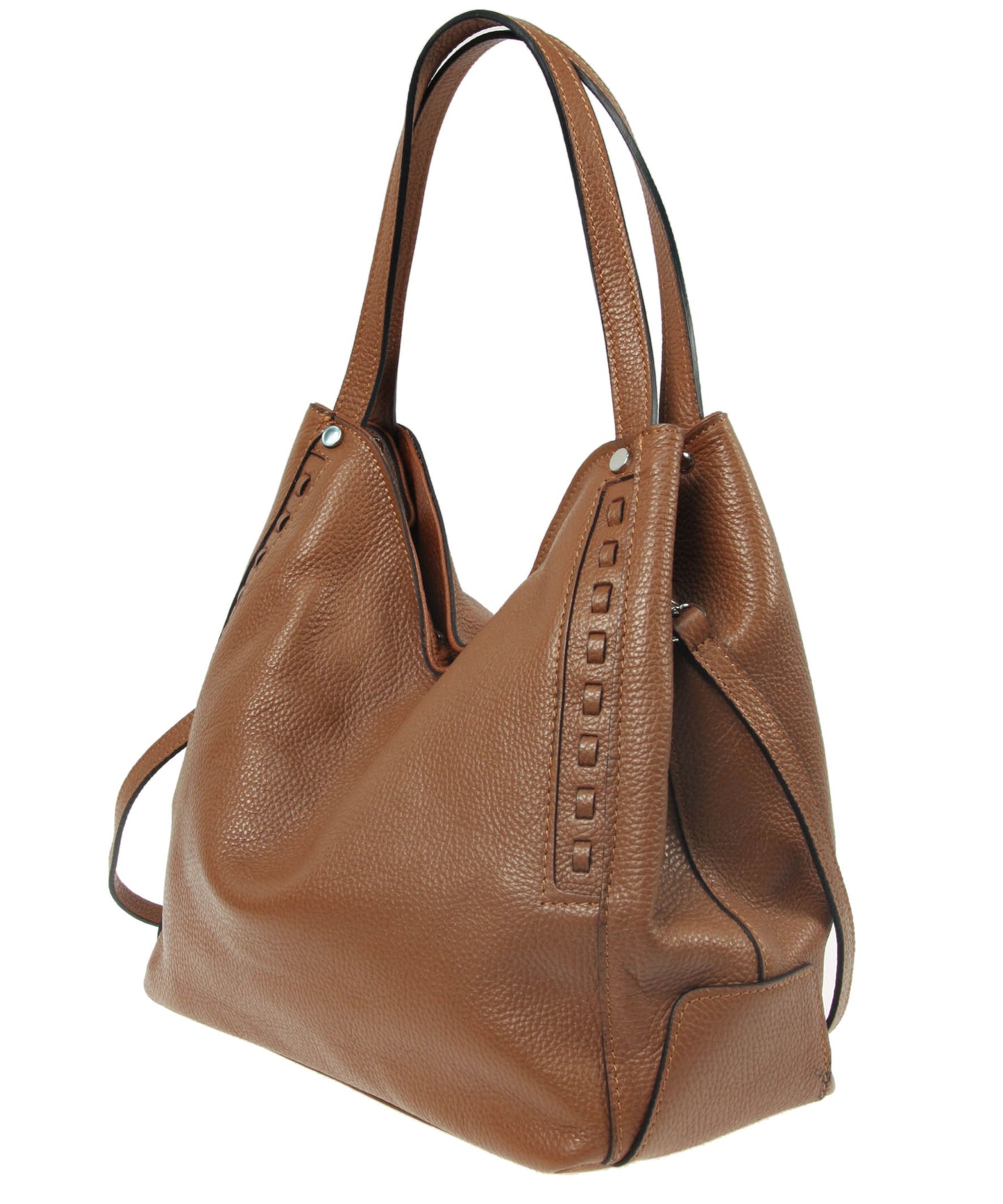 Italian Whipstitch Double Handle Hobo