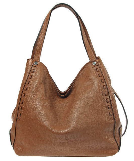 Italian Whipstitch Double Handle Hobo
