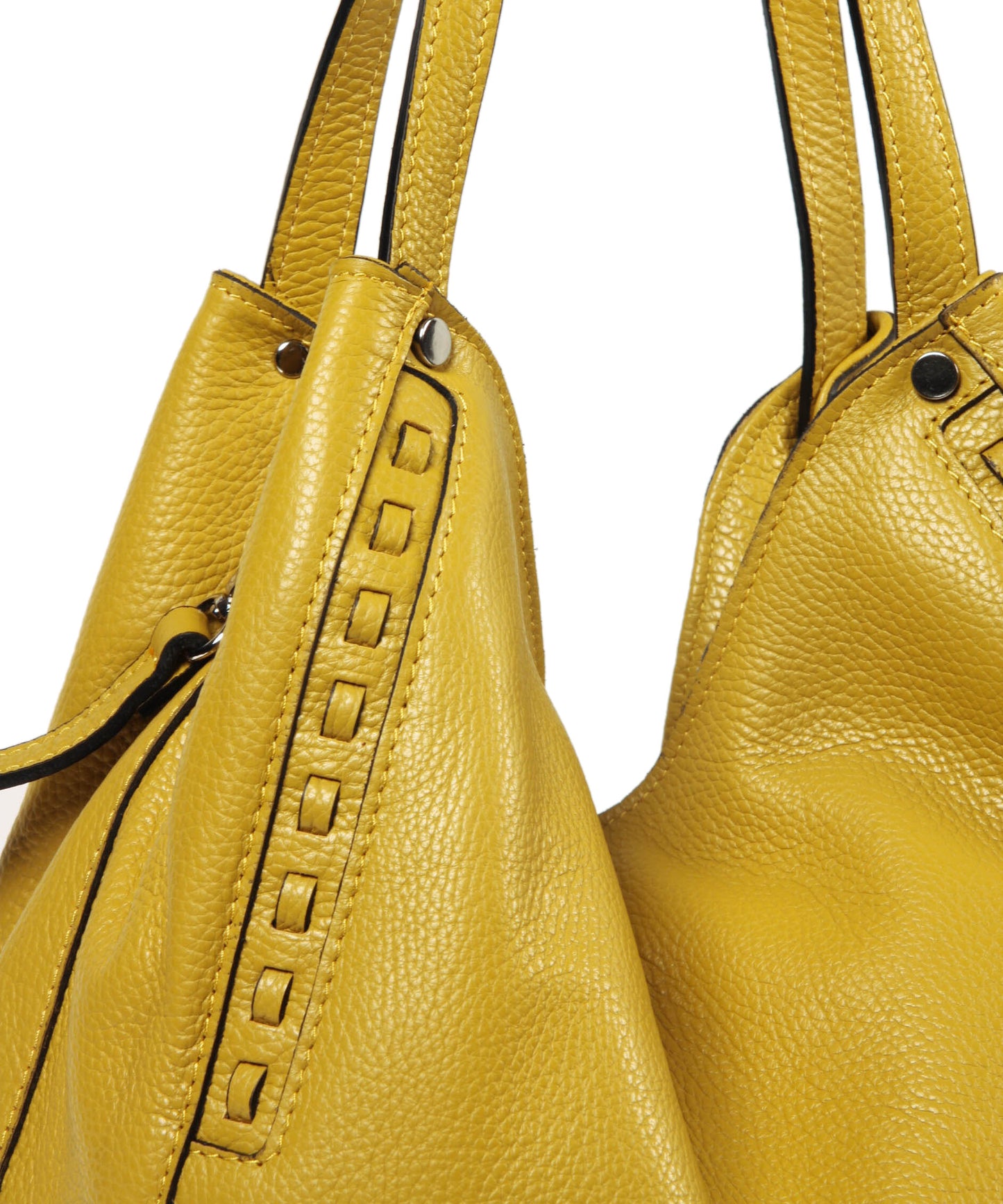 Italian Whipstitch Double Handle Hobo
