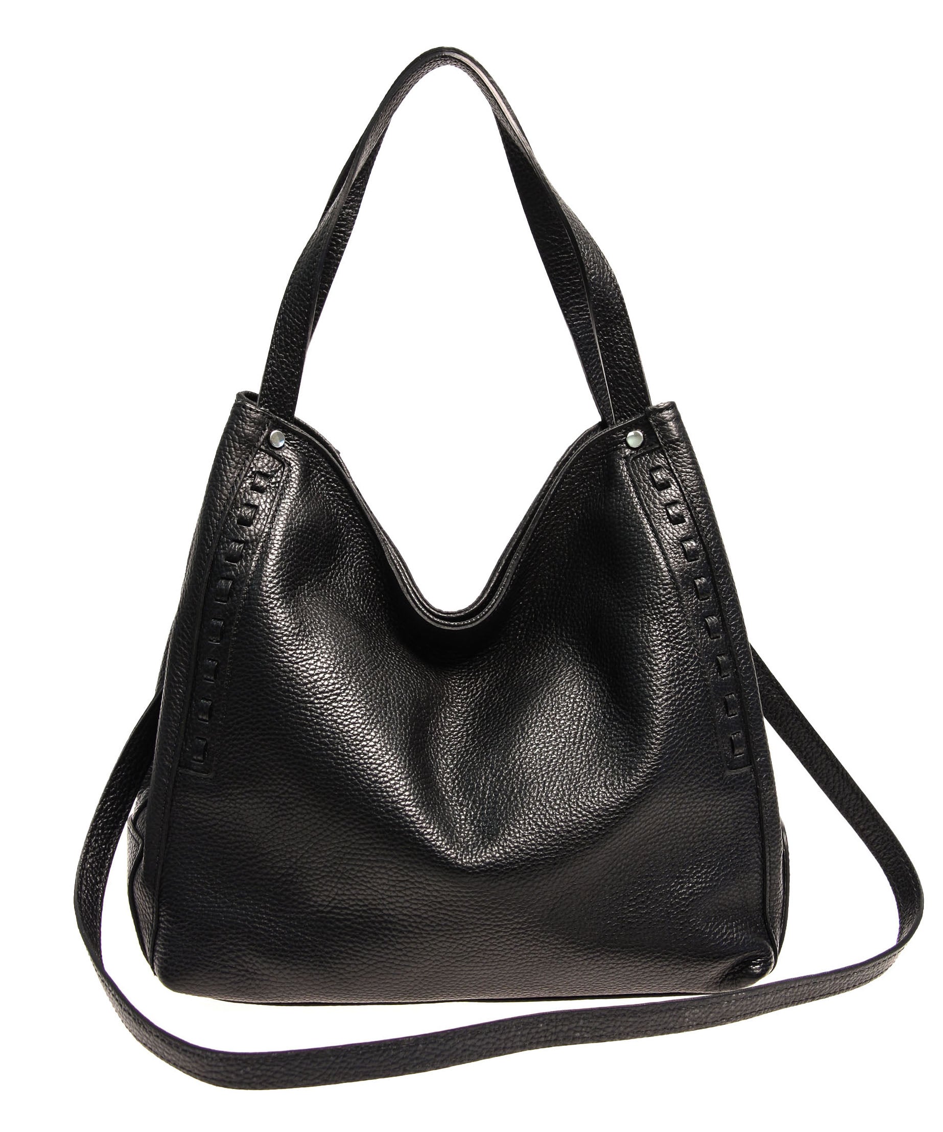 Italian Whipstitch Double Handle Hobo (4287508185172)