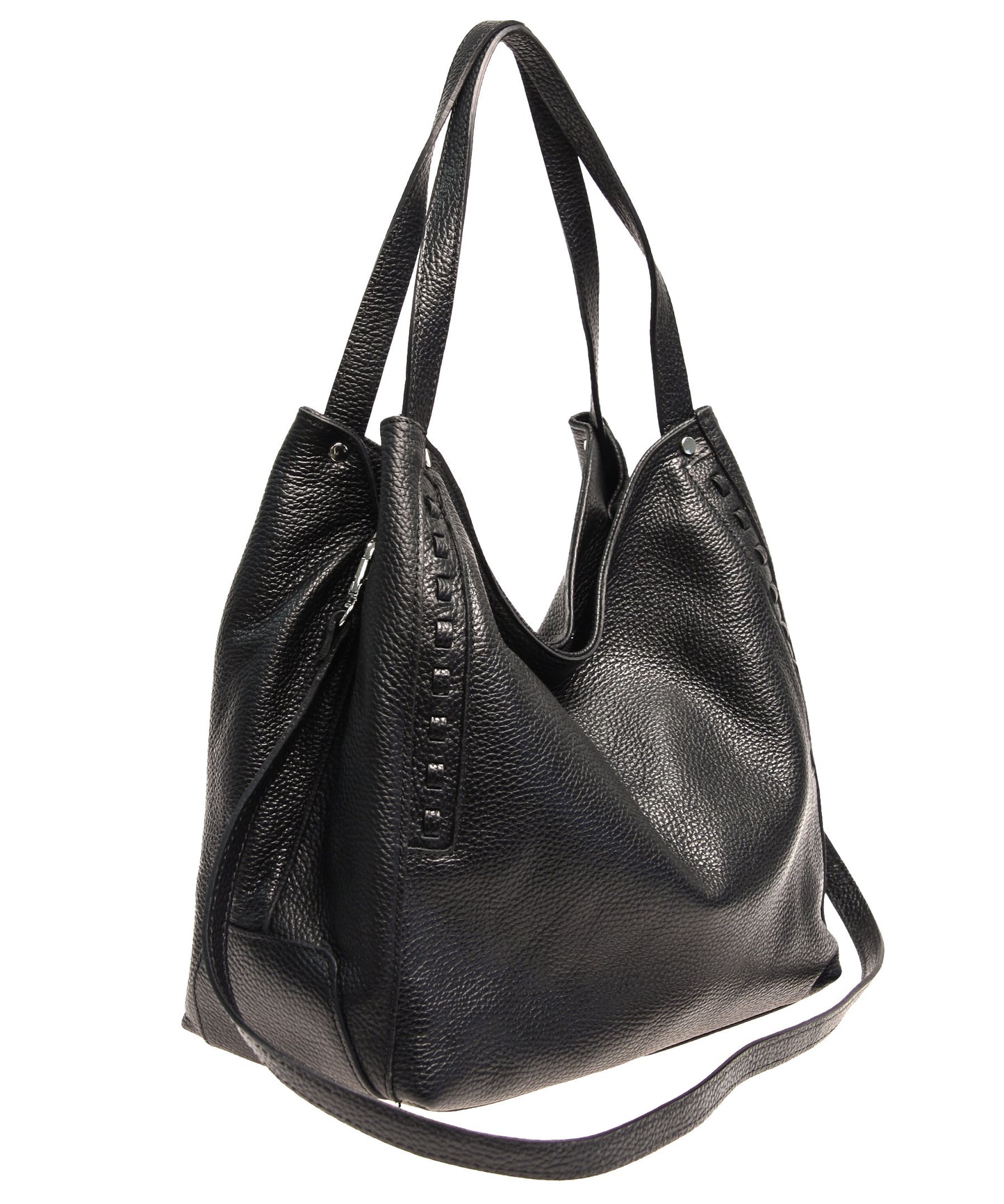 Italian Whipstitch Double Handle Hobo (4287508185172)