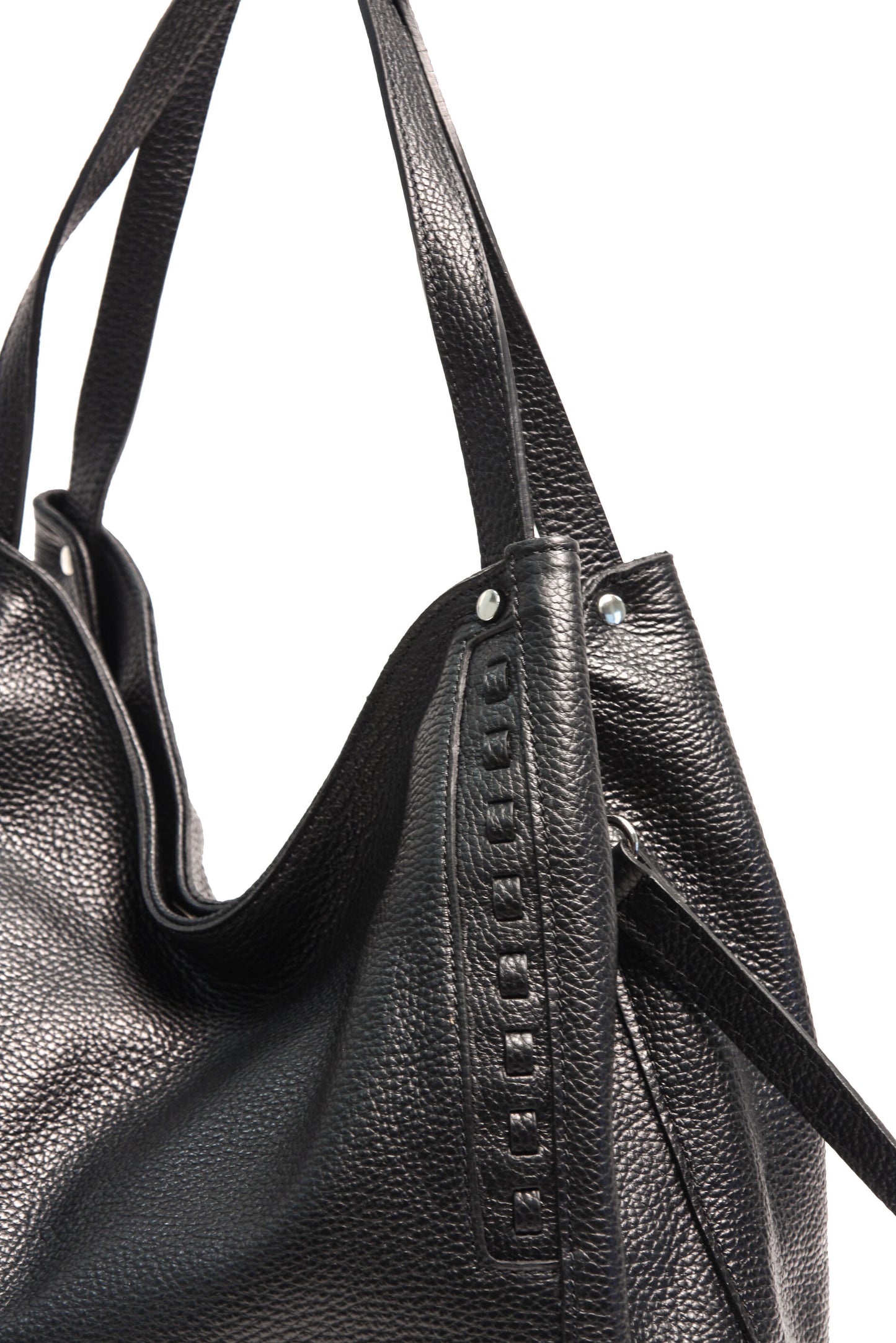 Italian Whipstitch Double Handle Hobo (4287508185172)