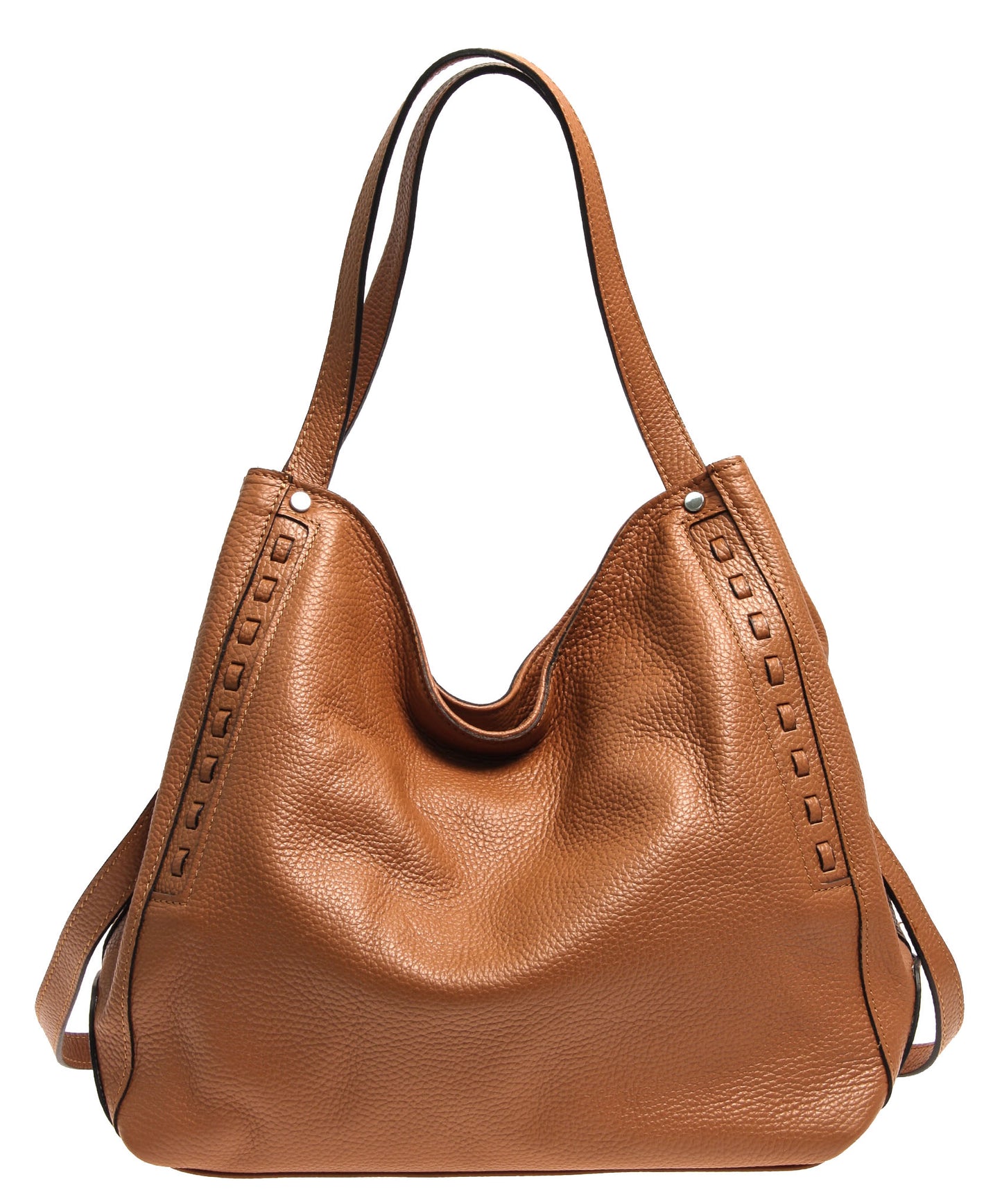 Italian Whipstitch Double Handle Hobo (4287508283476)