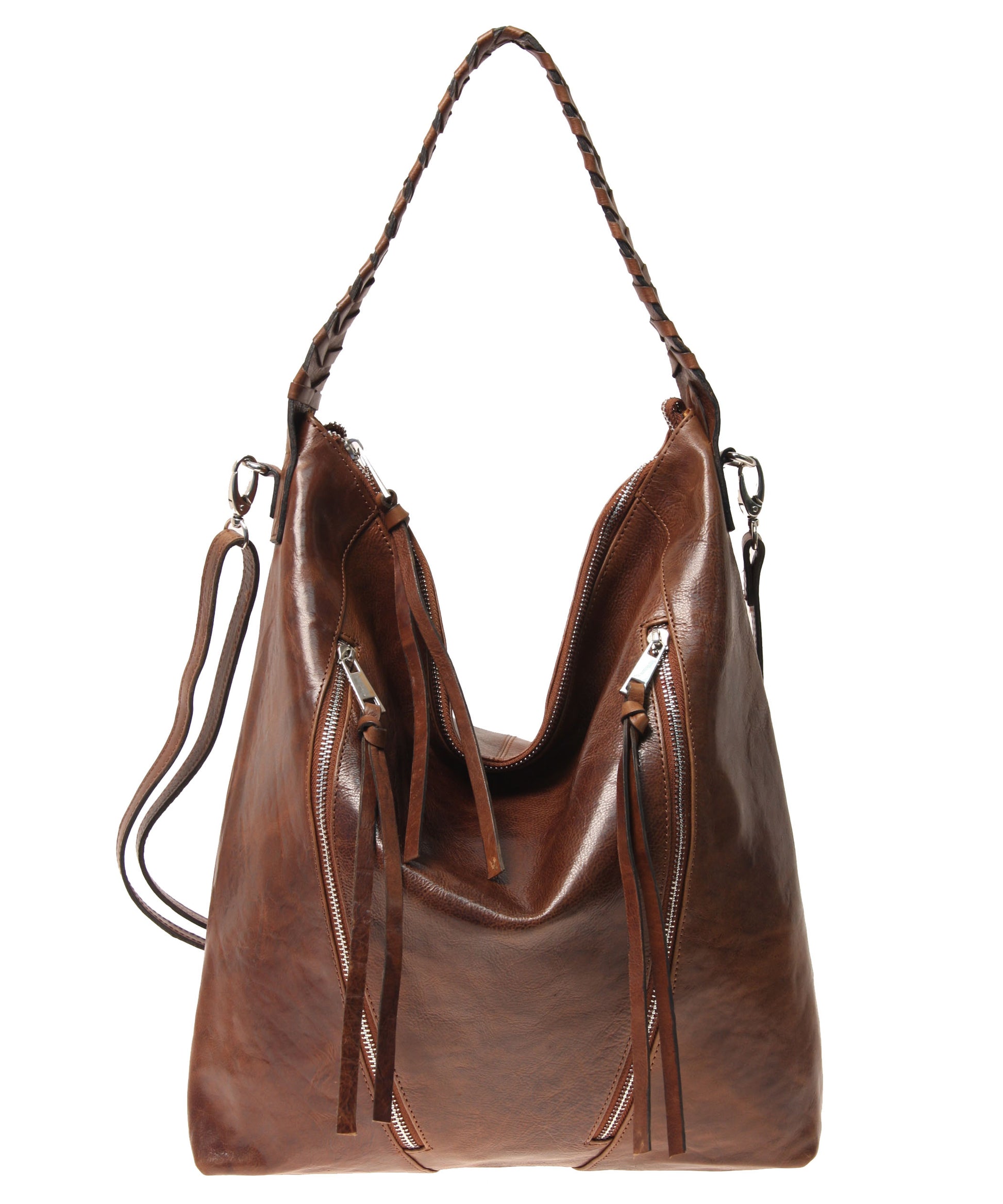 Tano Moto Zip Hobo w/ Whipstitch Handle (12929010251)