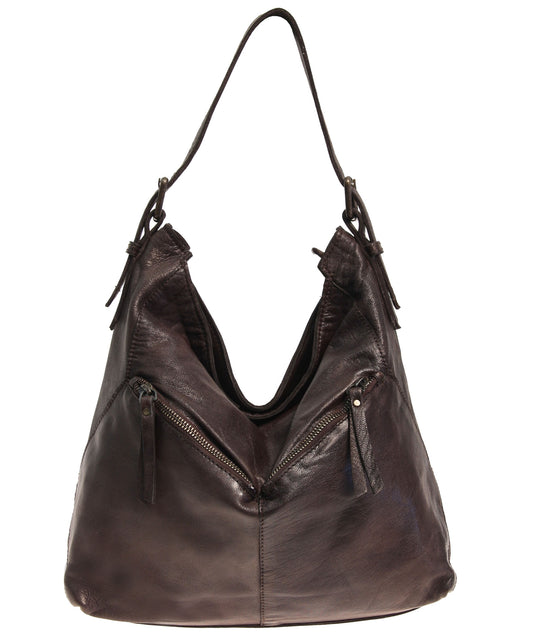 Tano Angular Bucket with Diagonal Zip Pockets