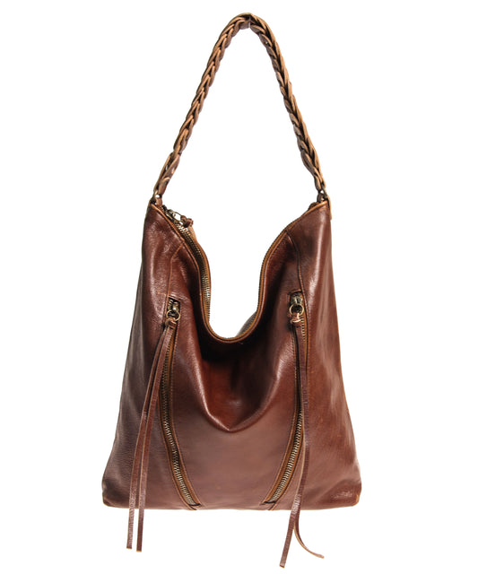Tano Double Zip Hobo w/ Chain Link Handle (4289022984276)