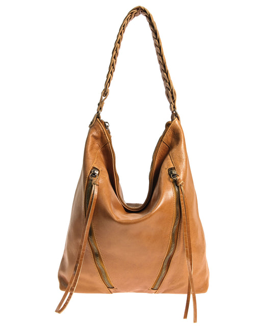 Tano Double Zip Hobo w/ Chain Link Handle (4289023115348)
