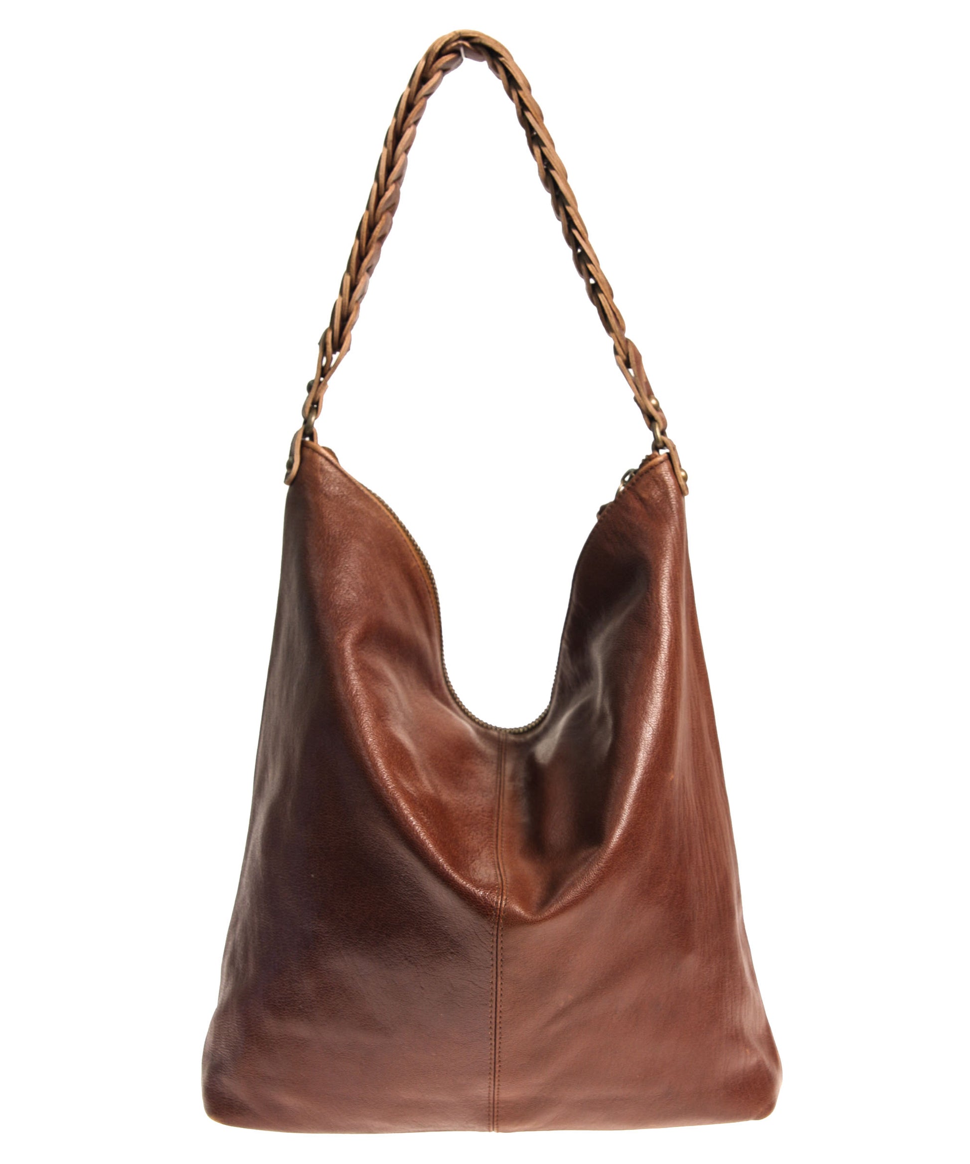 Tano Double Zip Hobo w/ Chain Link Handle (4289022984276)