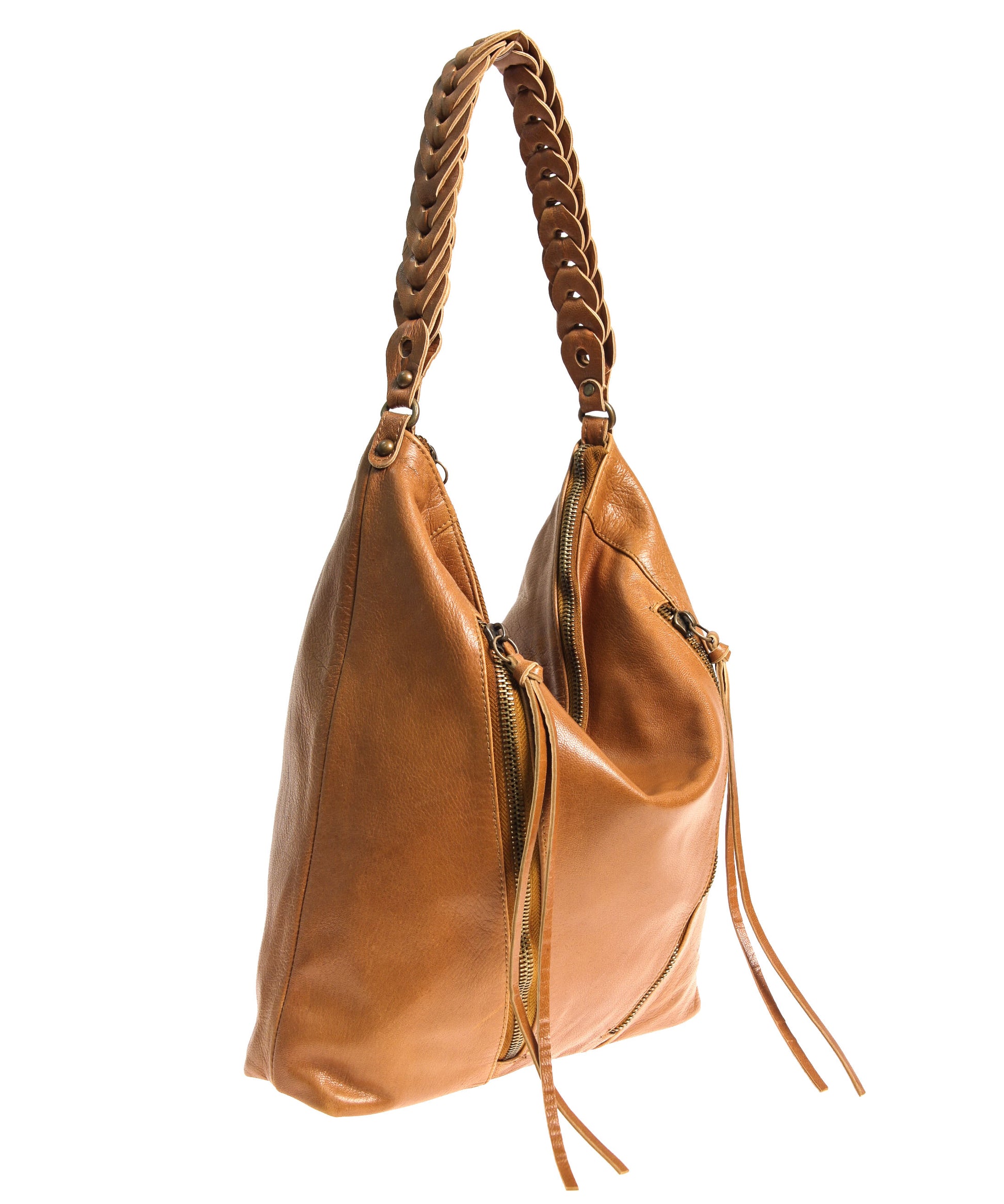 Tano Double Zip Hobo w/ Chain Link Handle (4289023115348)