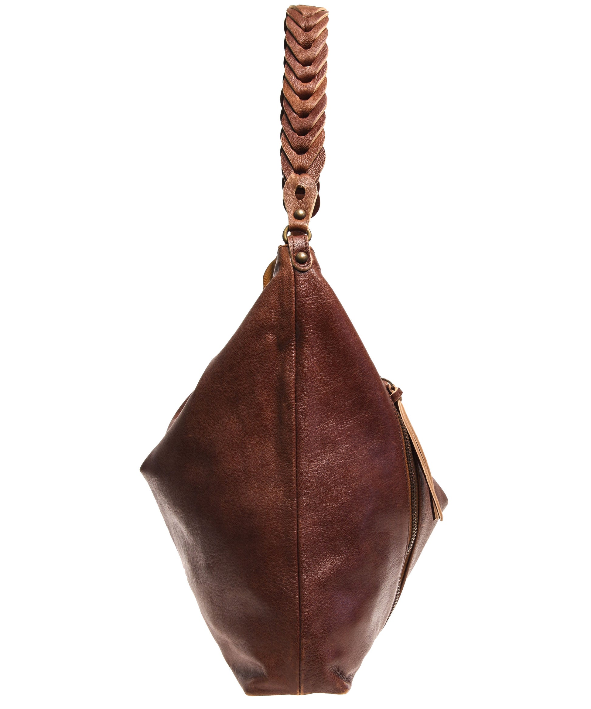 Tano Double Zip Hobo w/ Chain Link Handle (4289023279188)