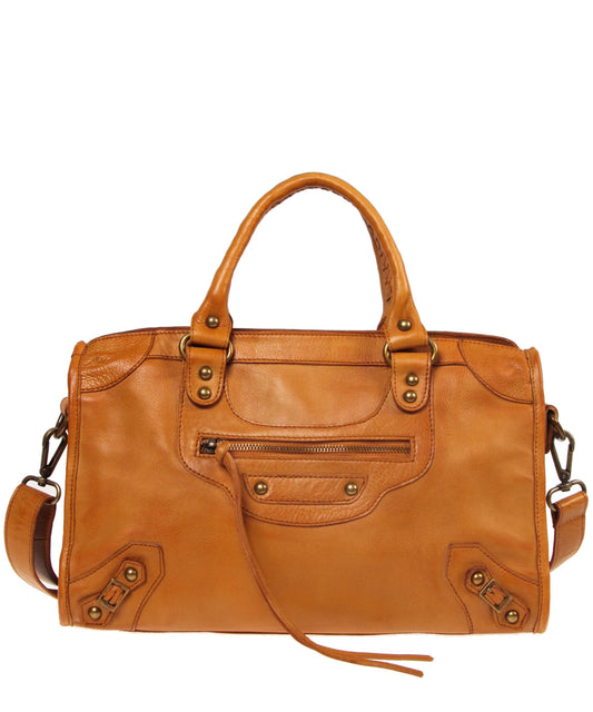 Tano Equestrian Satchel w Whipstitch Handle