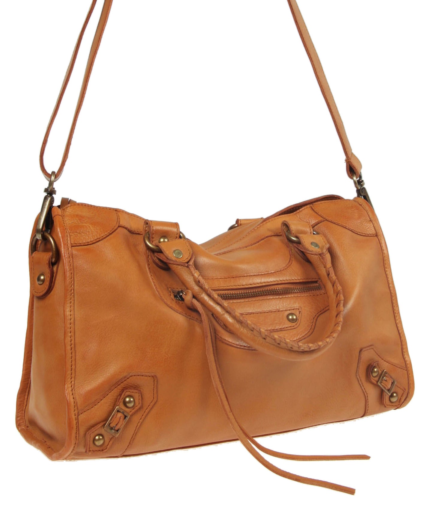 Tano Equestrian Satchel w Whipstitch Handle
