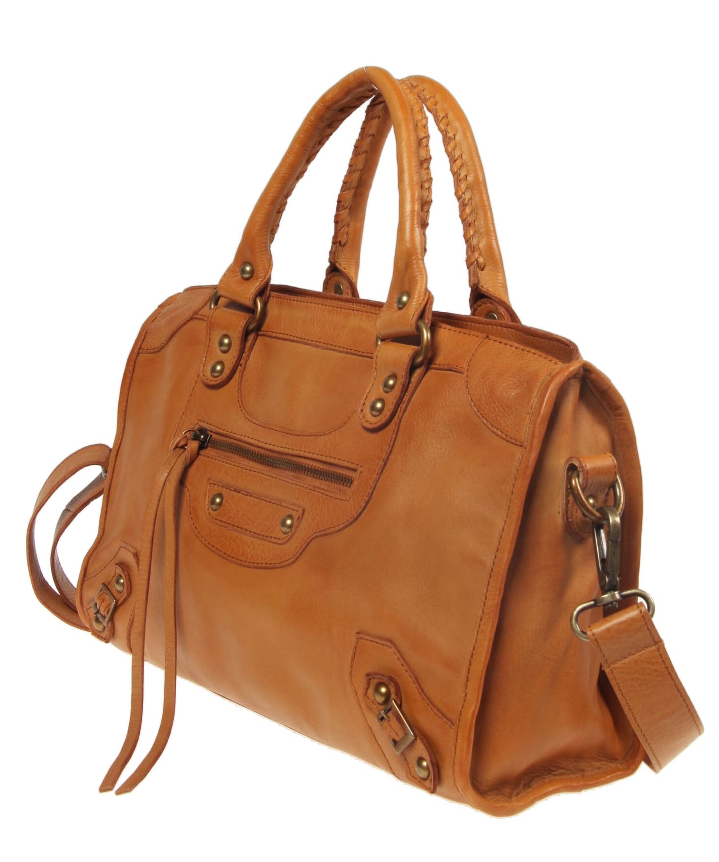Tano Equestrian Satchel w Whipstitch Handle