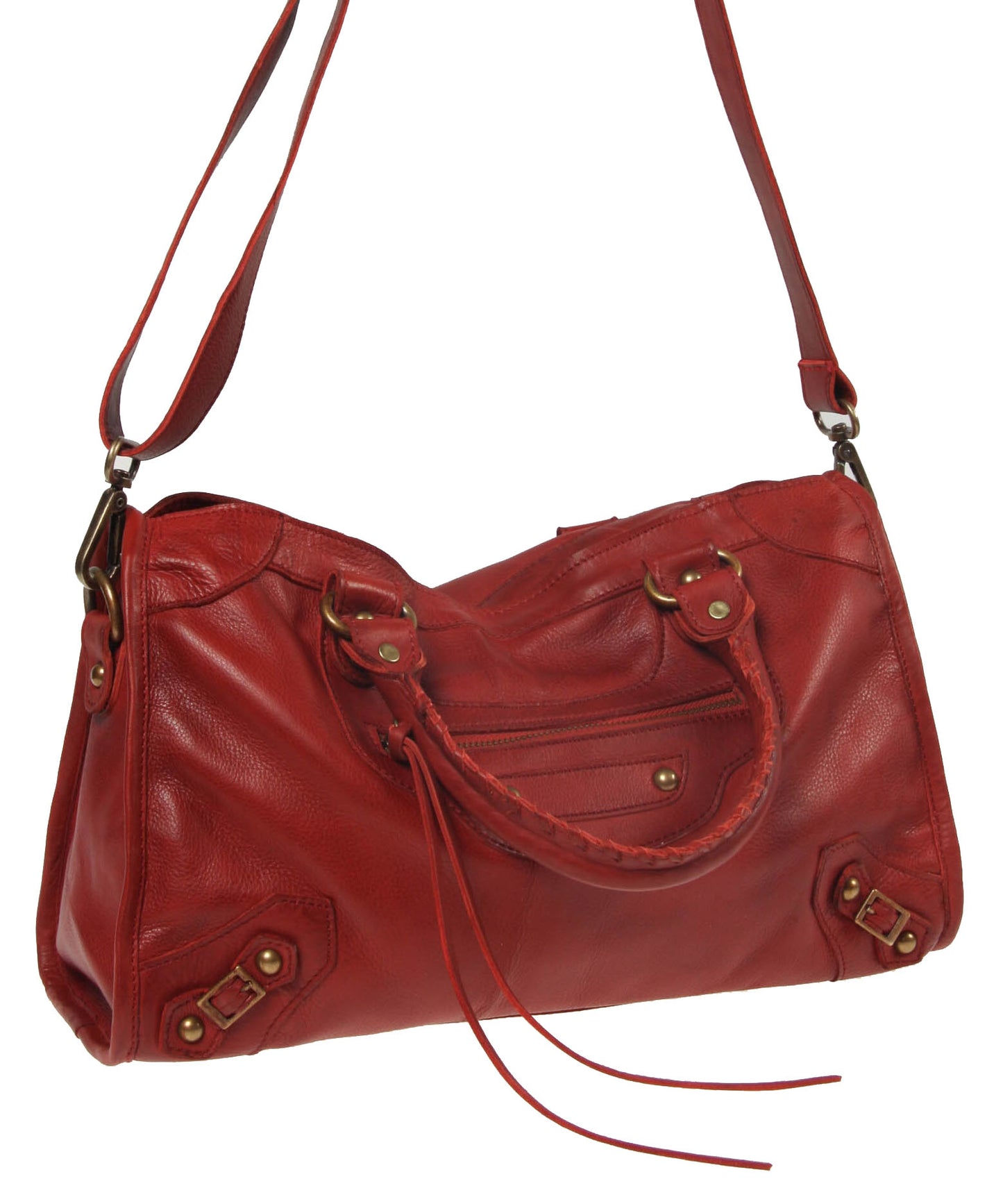 Tano Equestrian Satchel w Whipstitch Handle