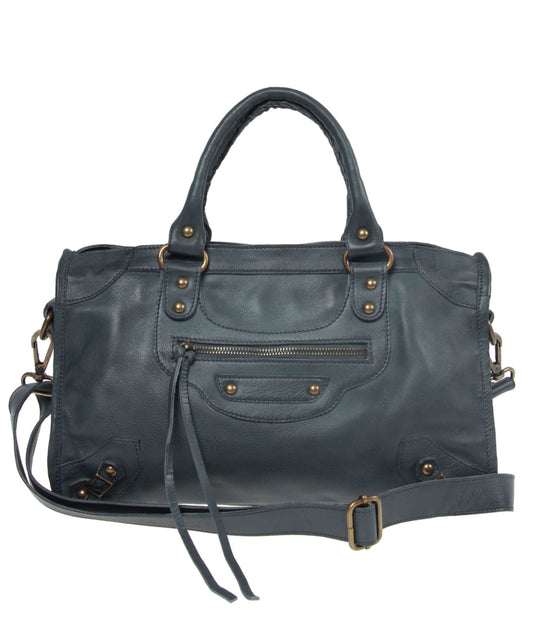 Tano Equestrian Satchel w Whipstitch Handle