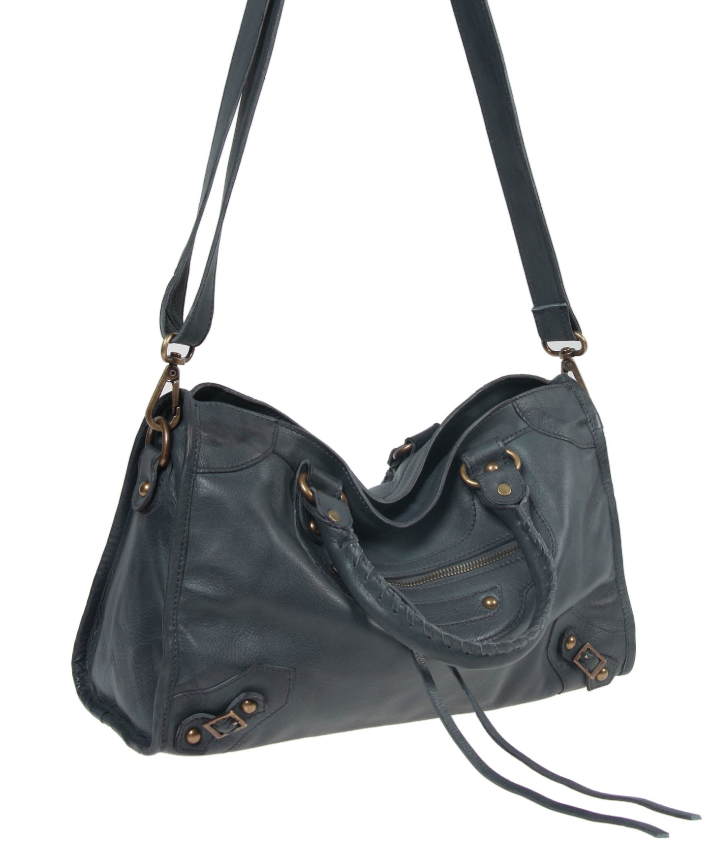 Tano Equestrian Satchel w Whipstitch Handle