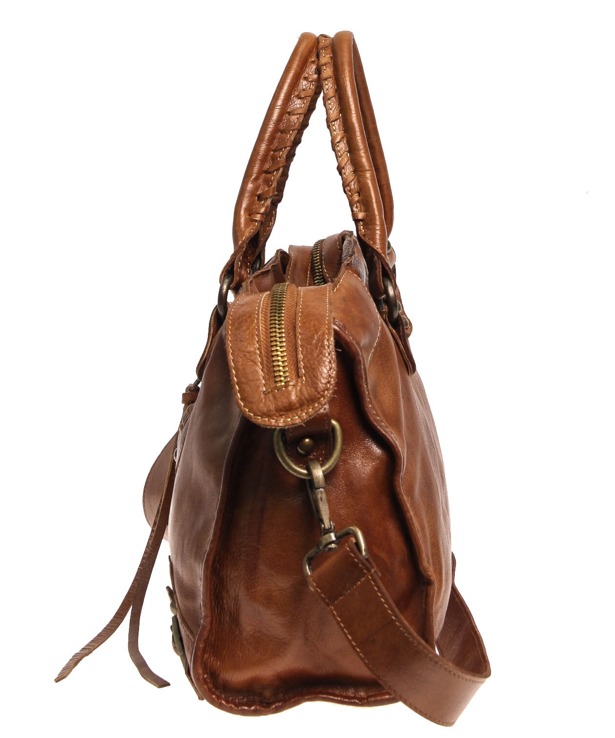 Tano Equestrian Satchel w Whipstitch Handle (2531165274196)