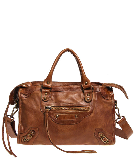 Tano Equestrian Satchel w Whipstitch Handle (2531165274196)