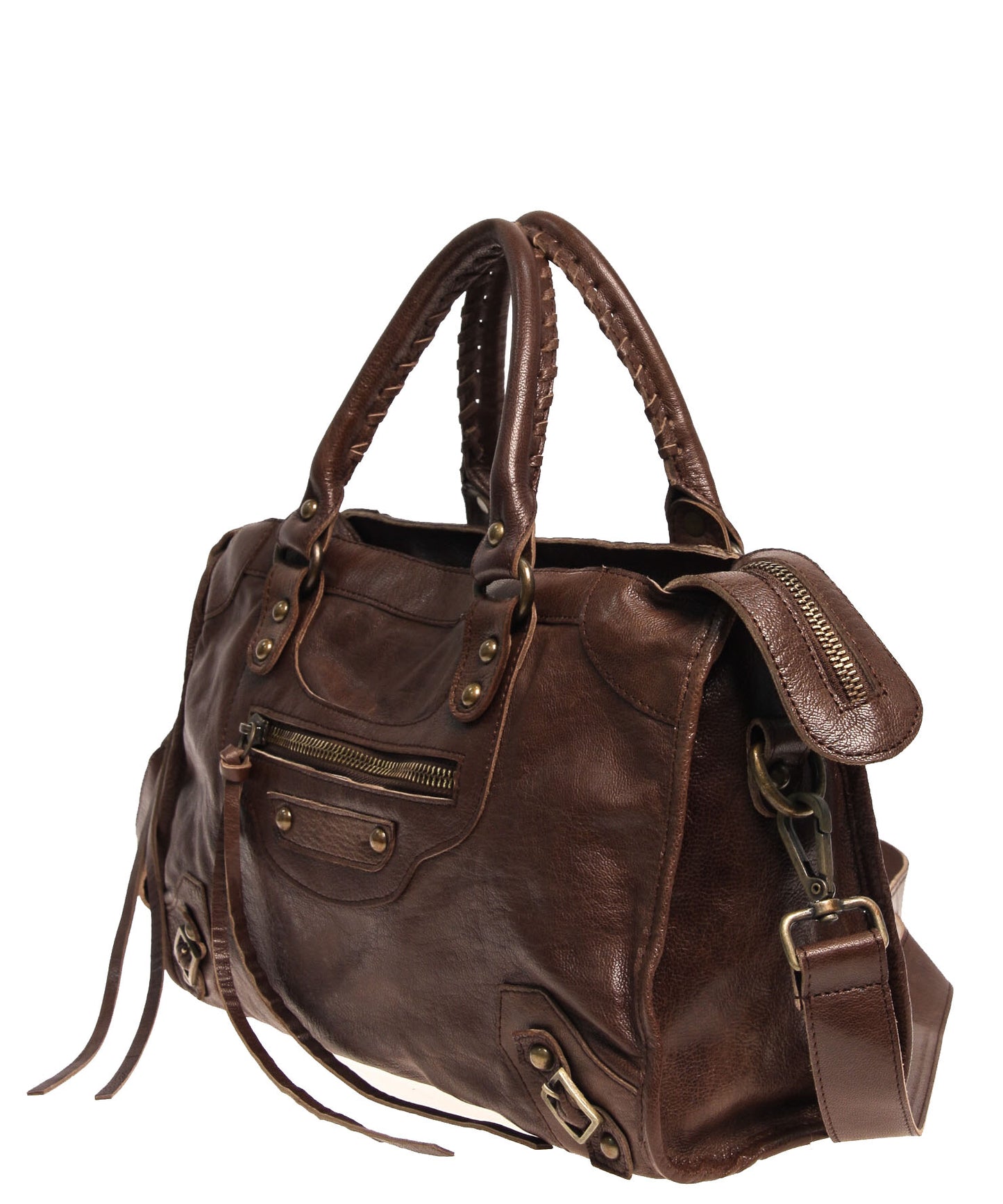 Tano Equestrian Satchel w Whipstitch Handle (2531165077588)