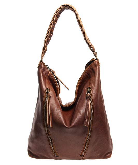 Tano Double Zip Hobo w/ Chain Link Handle (4289023279188)