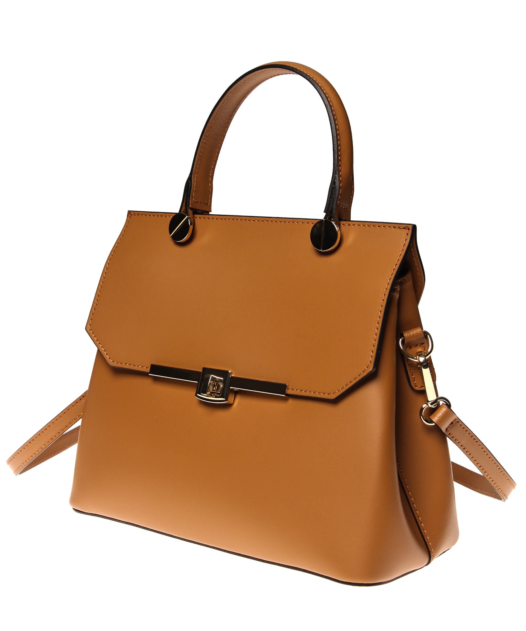 Italian Turn Lock Satchel (4397088702548)
