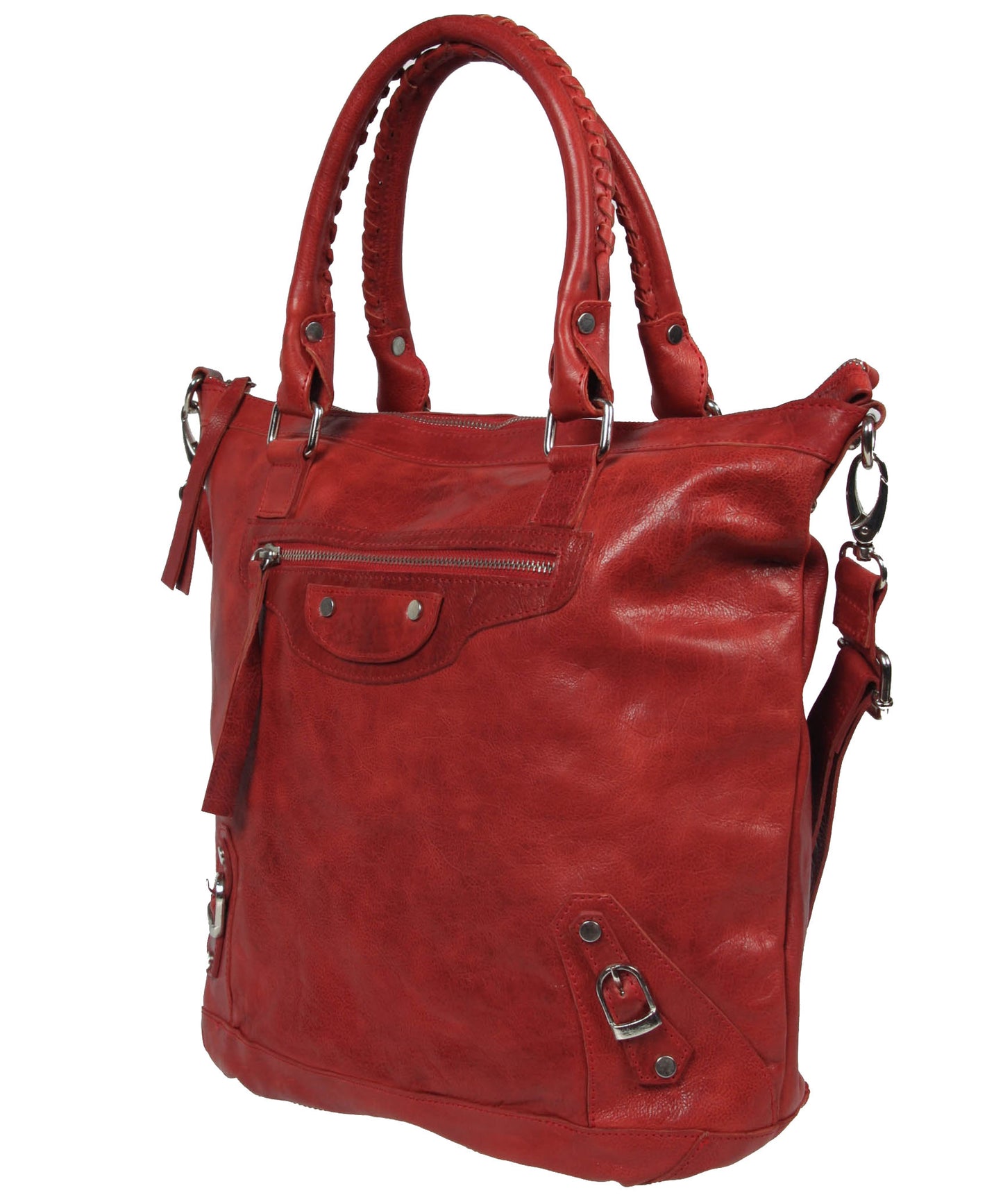 Whipstitch Handle Convertible Shopper