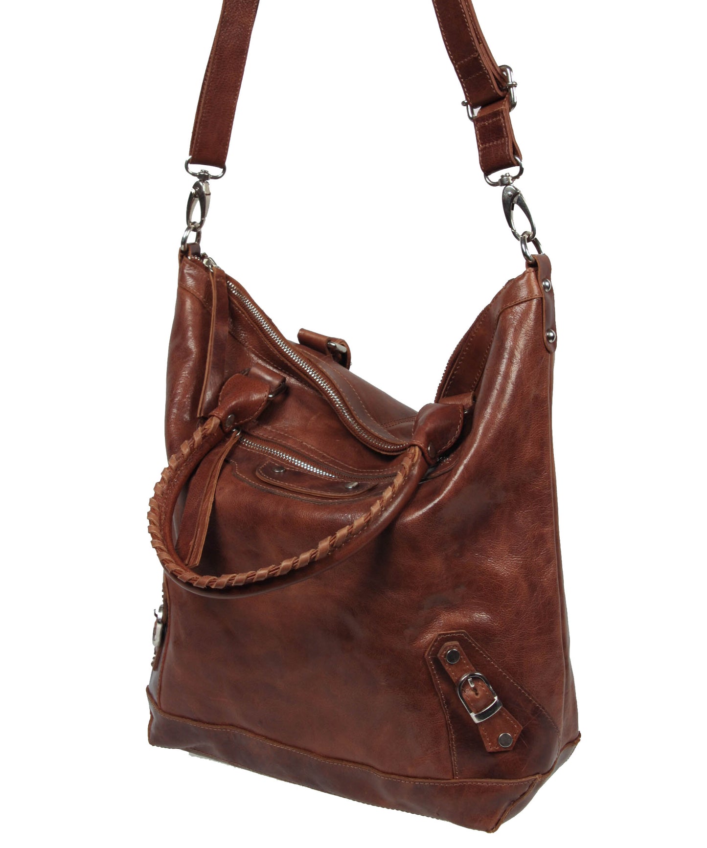 Whipstitch Handle Convertible Shopper