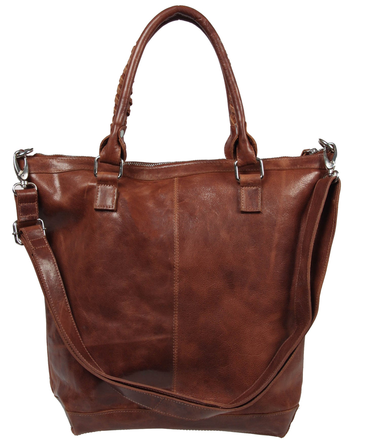 Whipstitch Handle Convertible Shopper