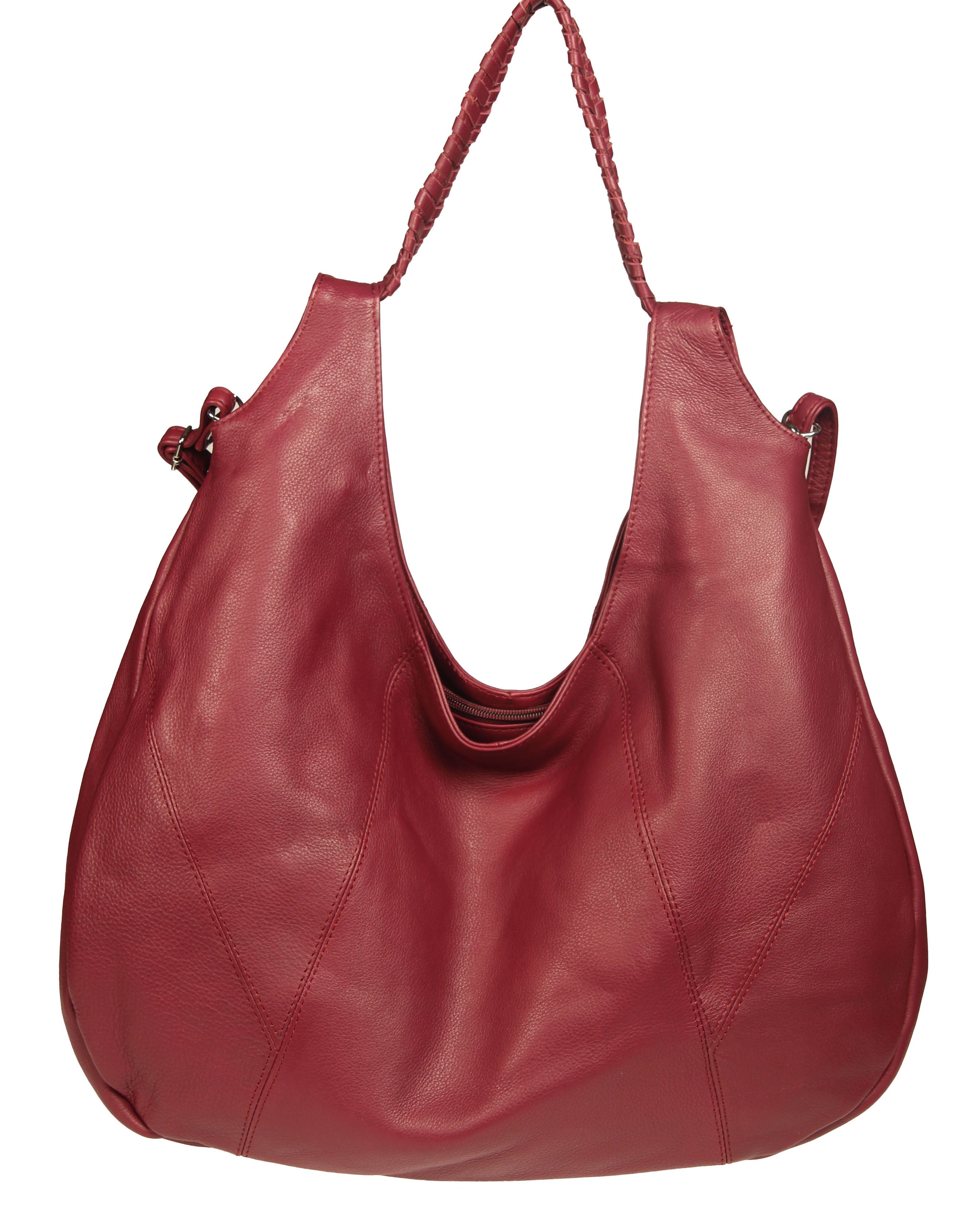 Soft Italian Vintage Convertible Hobo with Whipstitch Handle