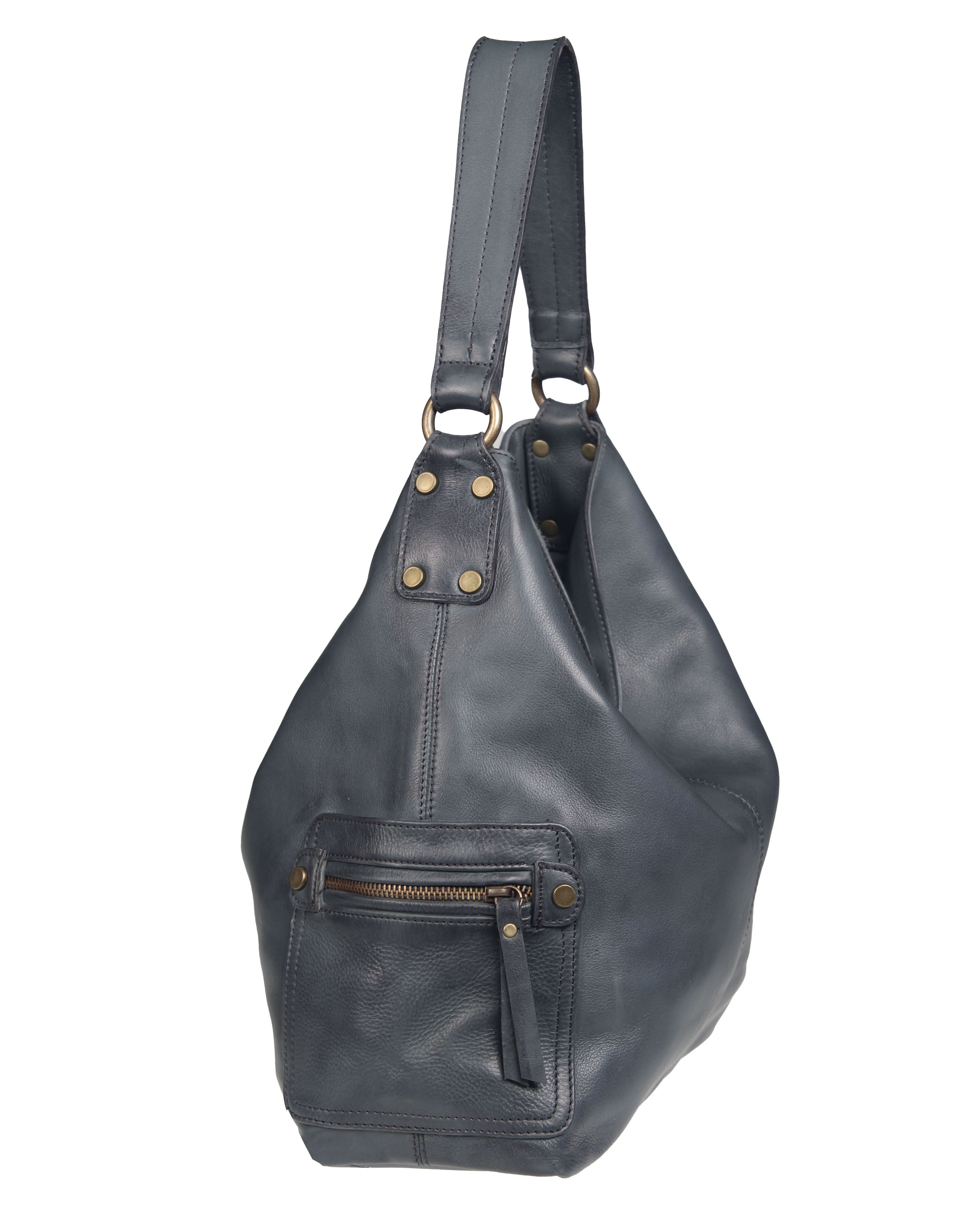 Elegant Bordeaux Leather Handbag with Italian Craftsmanship