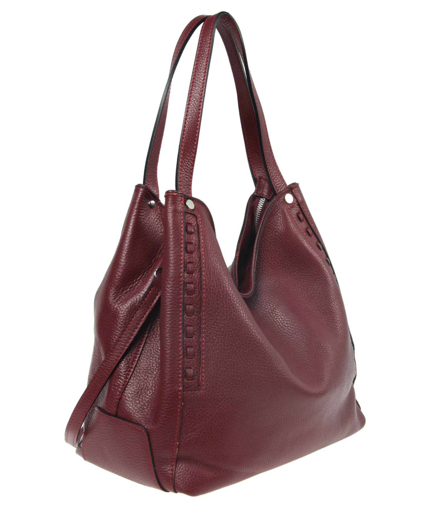 Italian Whipstitch Double Handle Hobo