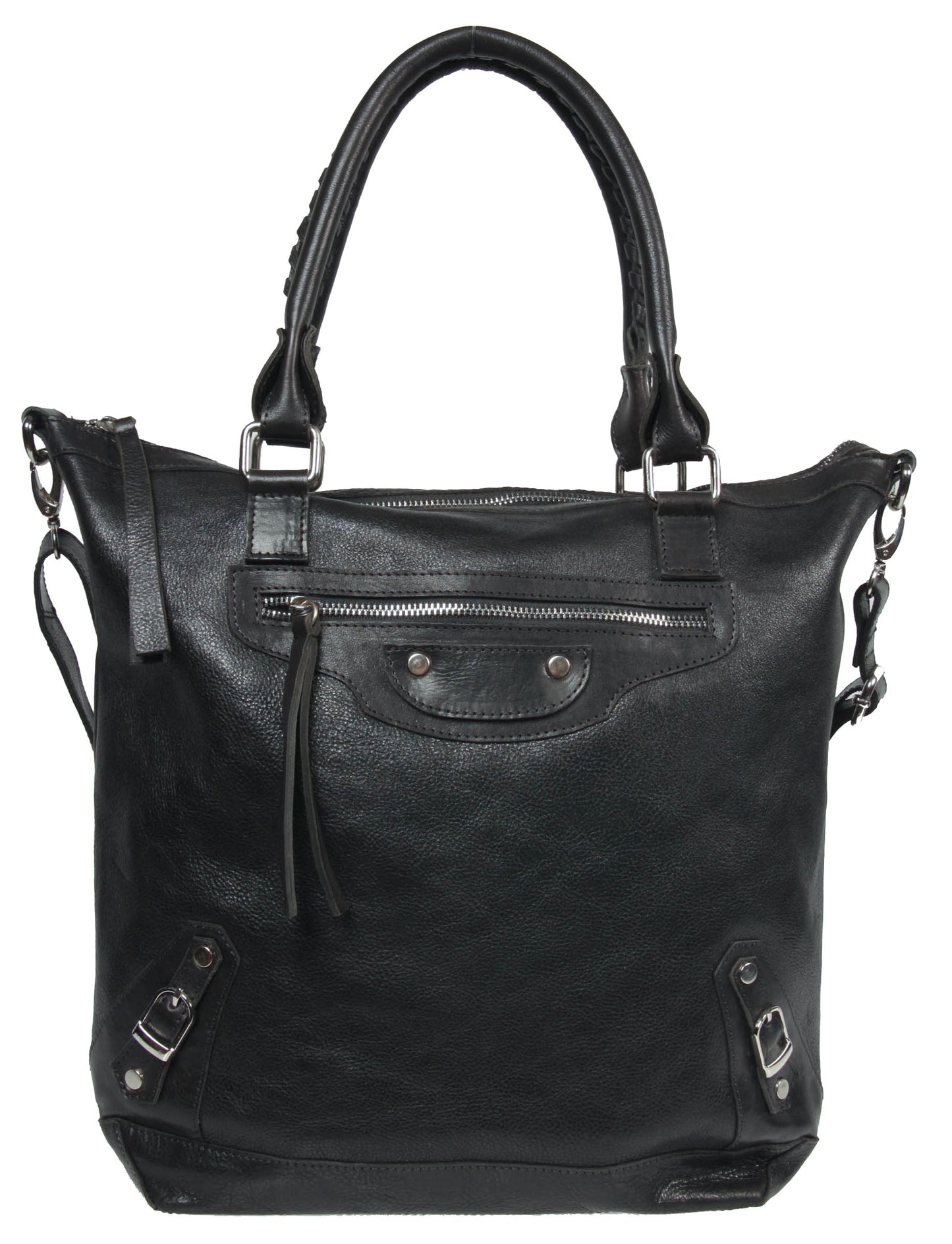 Whipstitch Handle Convertible Shopper